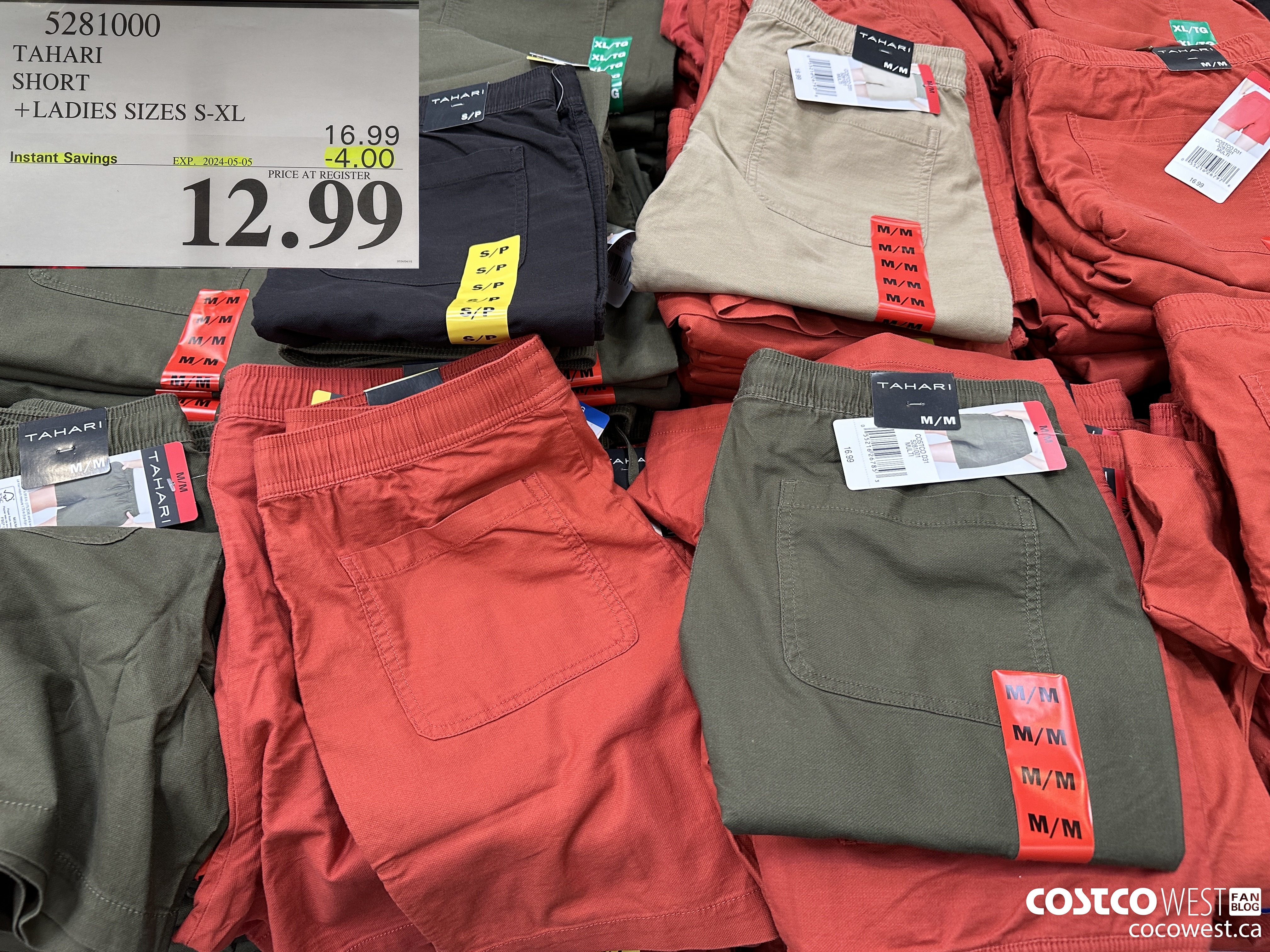 5281000 TAHARI SHORT LADIES SIZES S-XL ($4.00 INSTANT SAVINGS EXPIRES ON 2024-05-05) $12.99