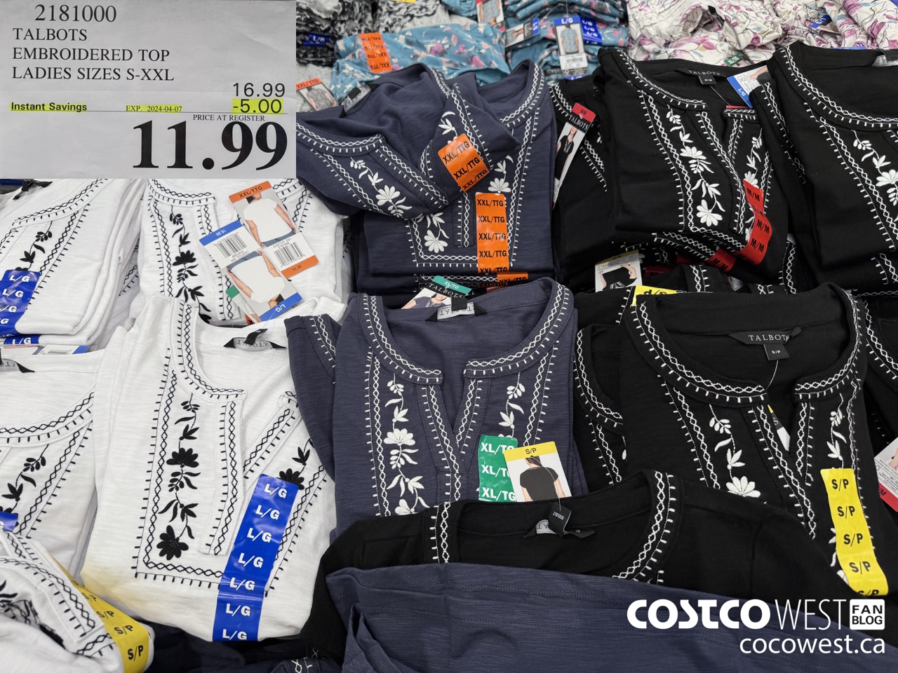 2181000 TALBOTS EMBROIDERED TOP LADIES SIZES S-XXL ($5.00 INSTANT SAVINGS EXPIRES ON 2024-04-07) $11.99