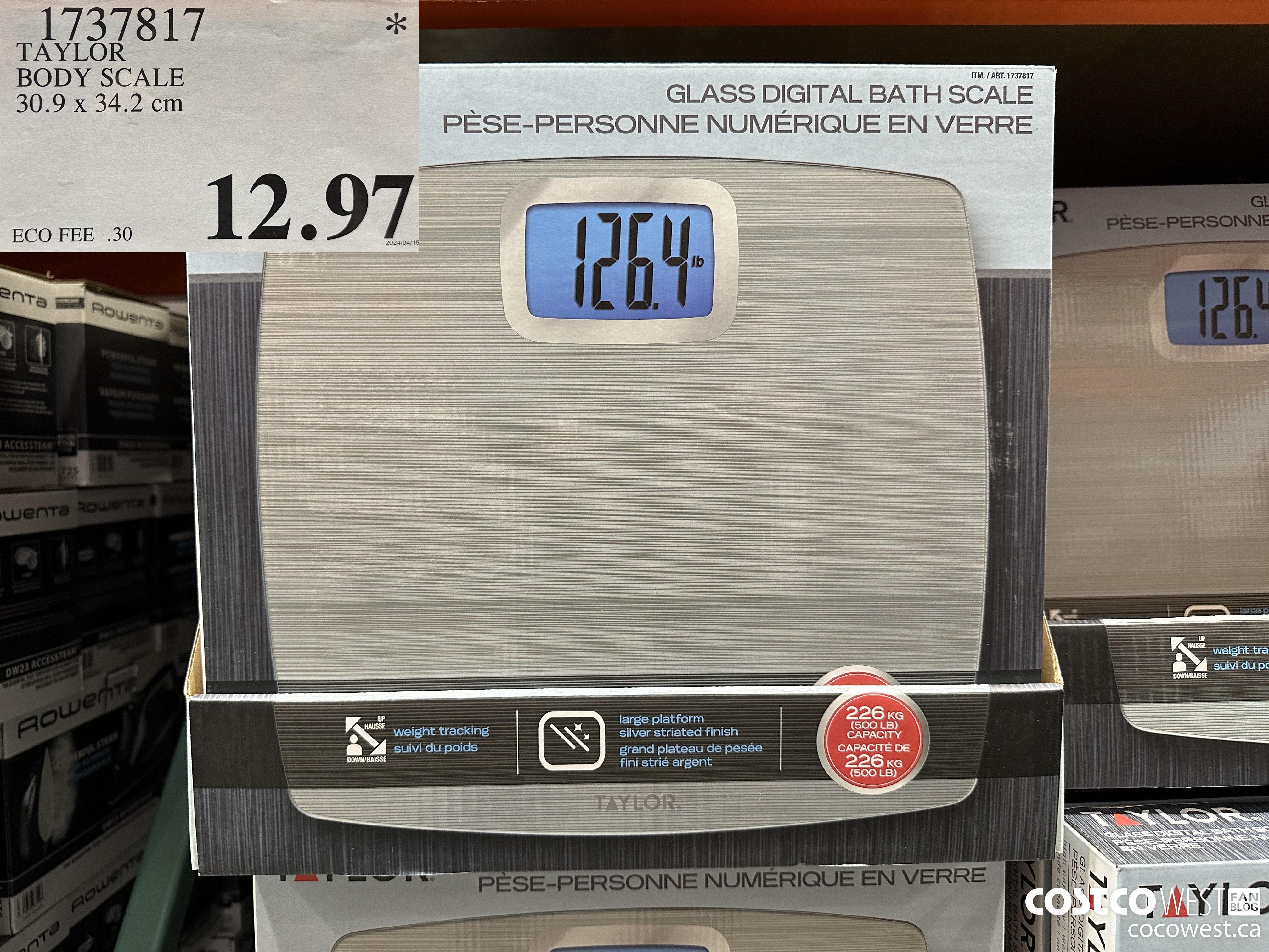 1737817 TAYLOR BODY SCALE 30.9 X 34.2 CM $12.97