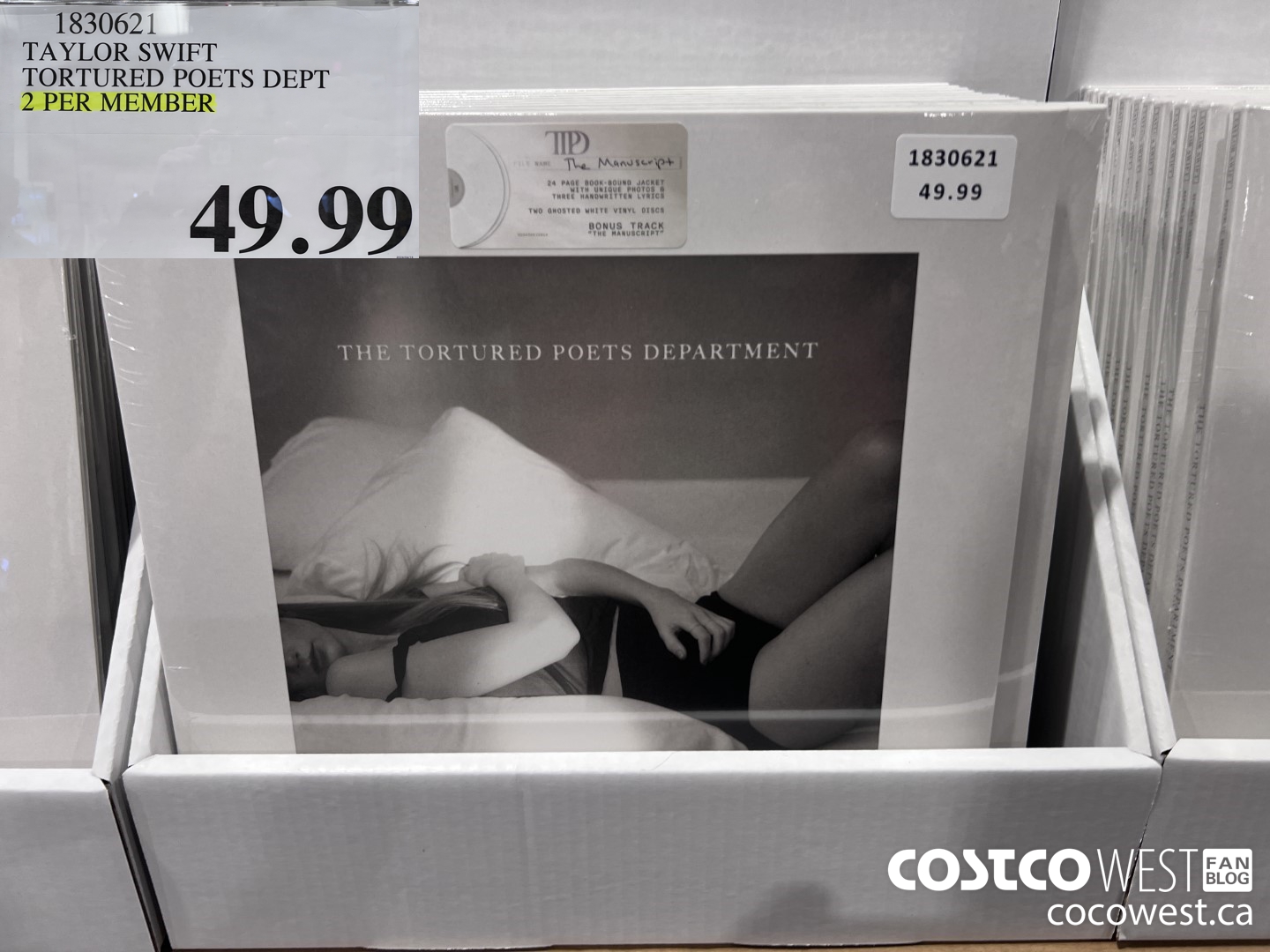 1830621 TAYLOR SWIFT TORTURED POETS DEPT $49.99