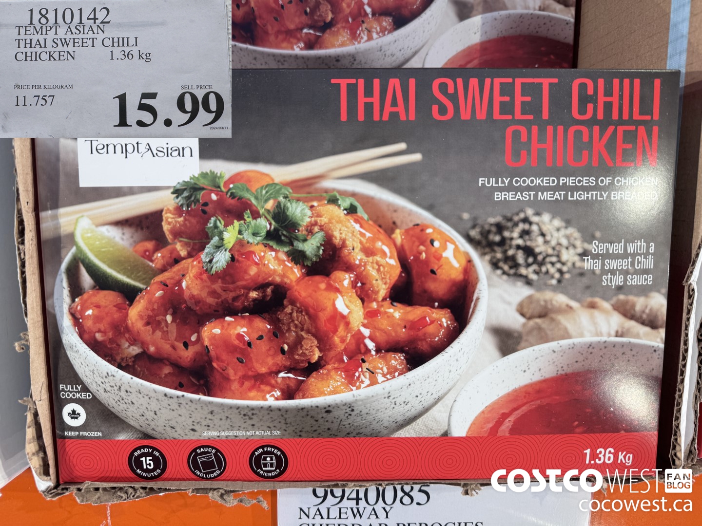 1810142 TEMPT ASIAN THAI SWEET CHILI CHICKEN 1.36 kg $15.99