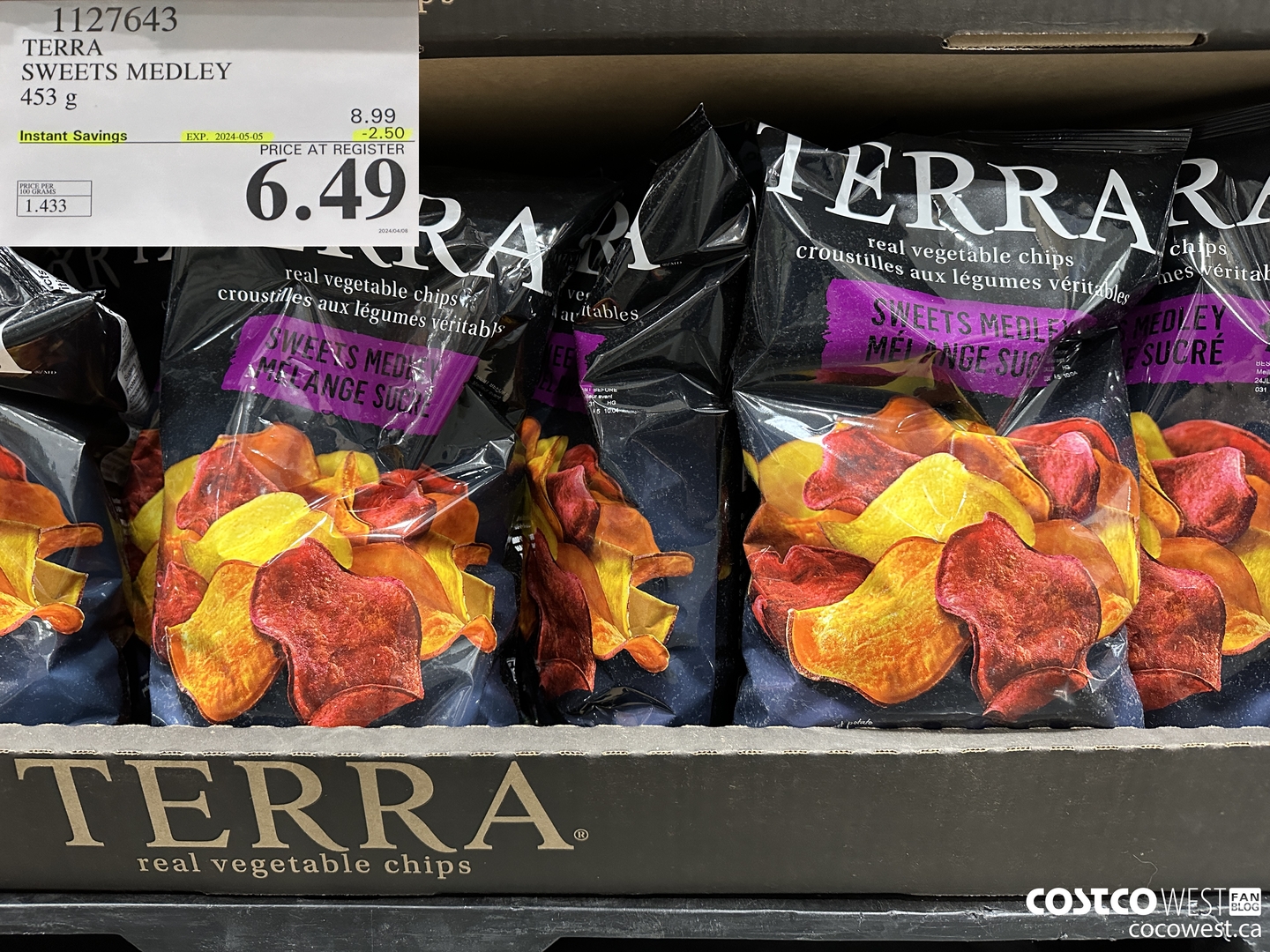 1127643 TERRA SWEETS MEDLEY 453 g ($2.50 INSTANT SAVINGS EXPIRES ON 2024-05-05) $6.49