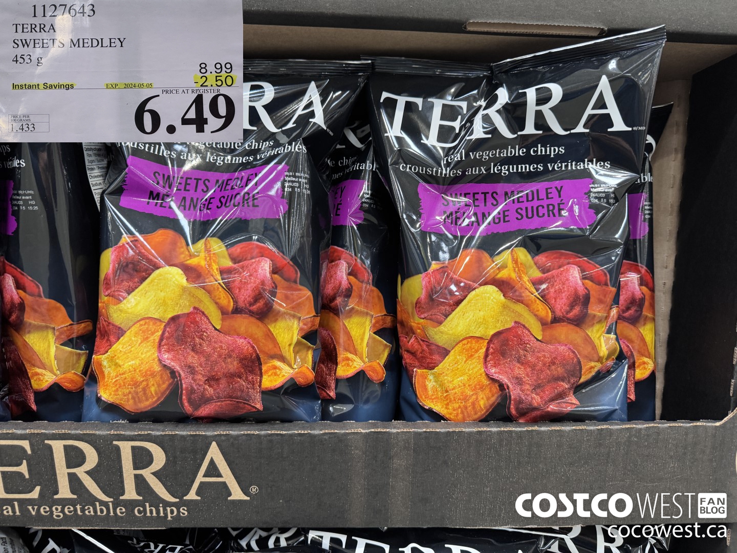 1127643 TERRA SWEETS MEDLEY 453 g ($2.50 INSTANT SAVINGS EXPIRES ON 2024-05-05) $6.49