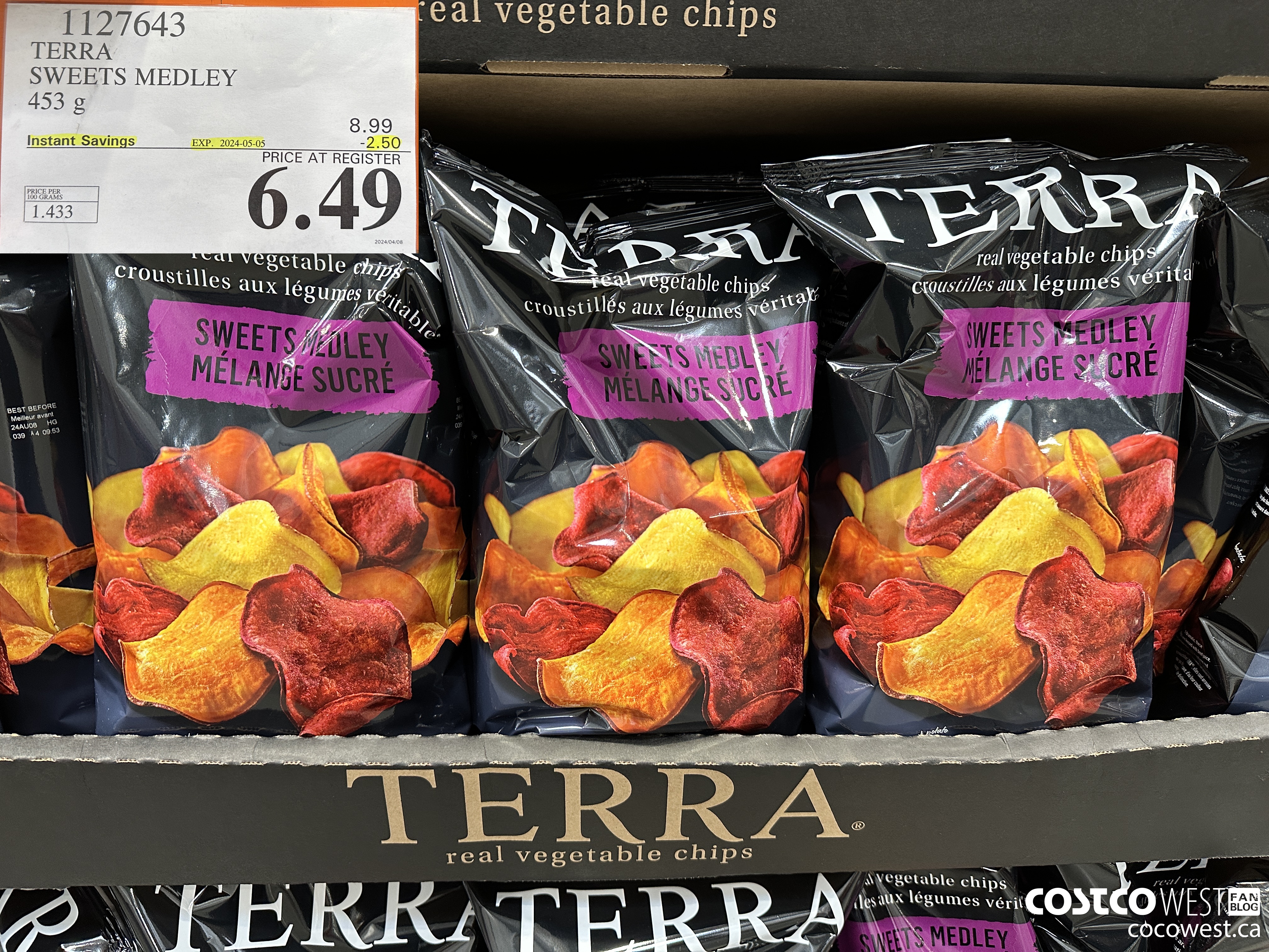 1127643 TERRA SWEETS MEDLEY 453 g ($2.50 INSTANT SAVINGS EXPIRES ON 2024-05-05) $6.49