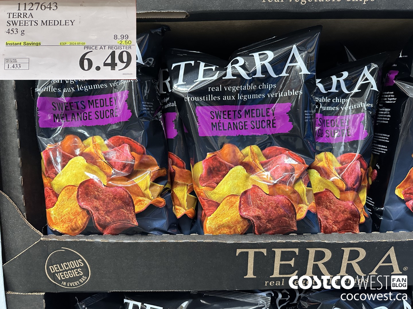 1127643 TERRA SWEETS MEDLEY 453 g ($2.50 INSTANT SAVINGS EXPIRES ON 2024-05-05) $6.49