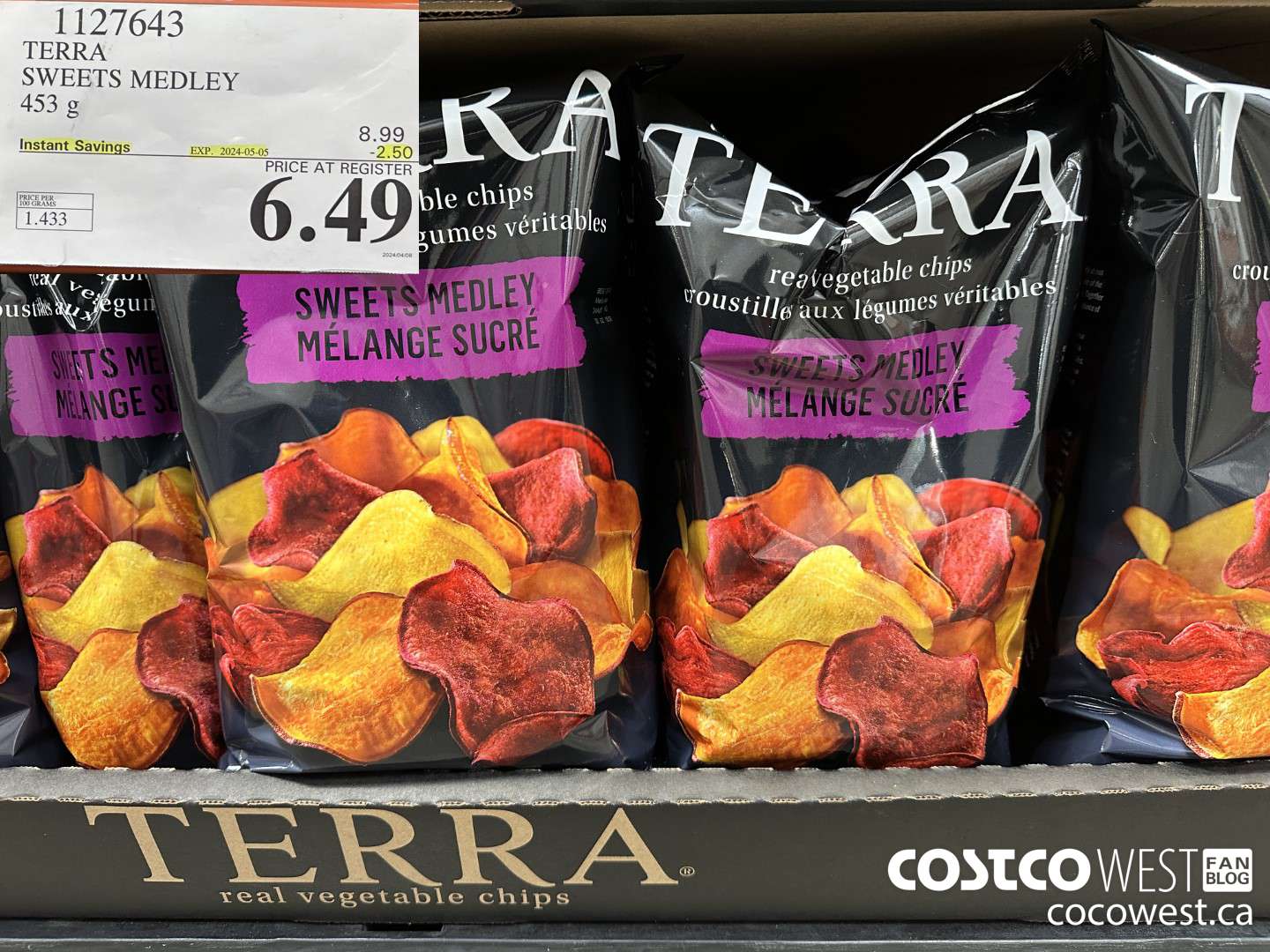 1127643 TERRA SWEETS MEDLEY 453 g ($2.50 INSTANT SAVINGS EXPIRES ON 2024-05-05) $6.49