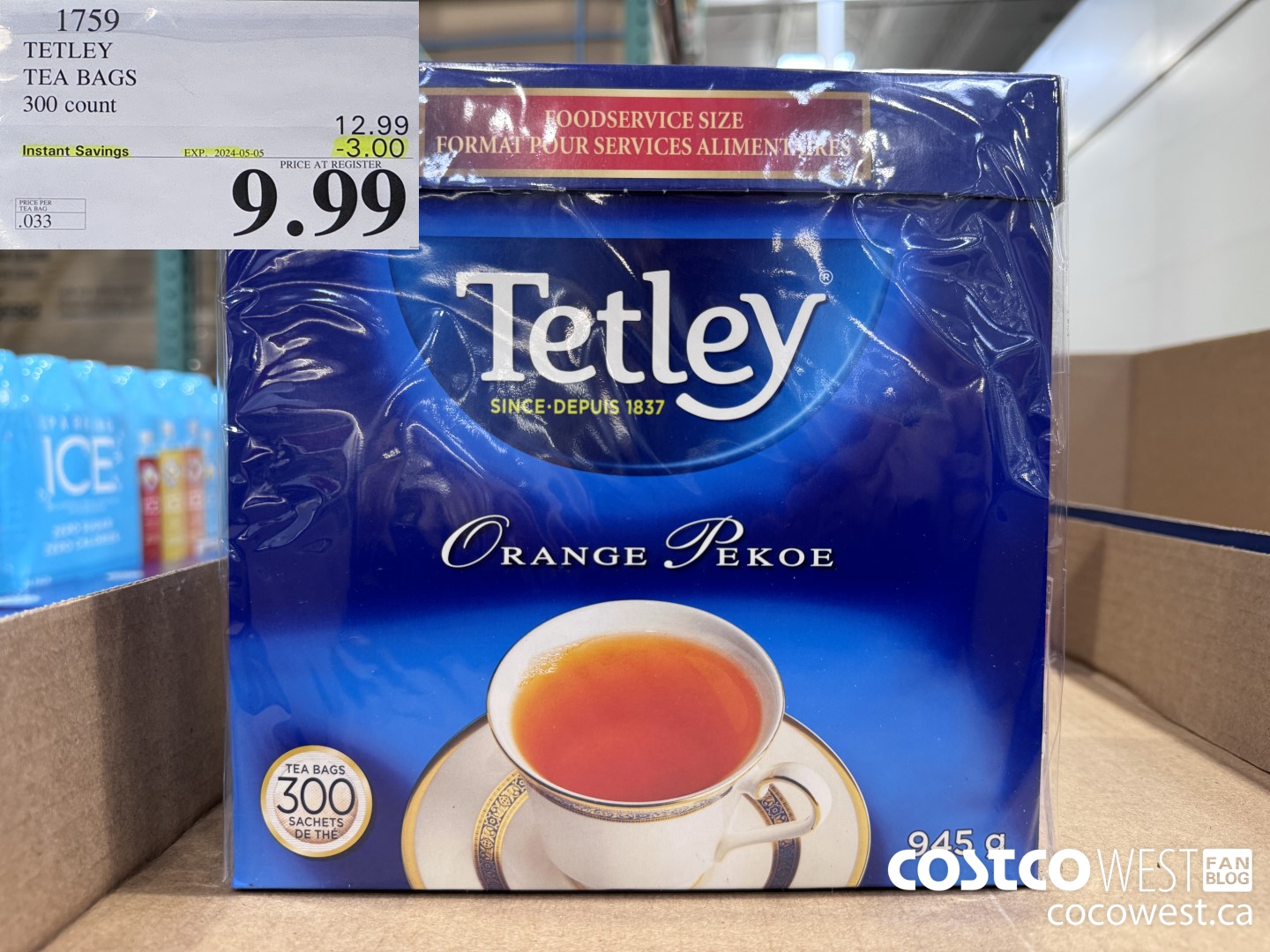 1759 TETLEY TEA BAGS 300 COUNT ($3.00 INSTANT SAVINGS EXPIRES ON 2024-05-05) $9.99