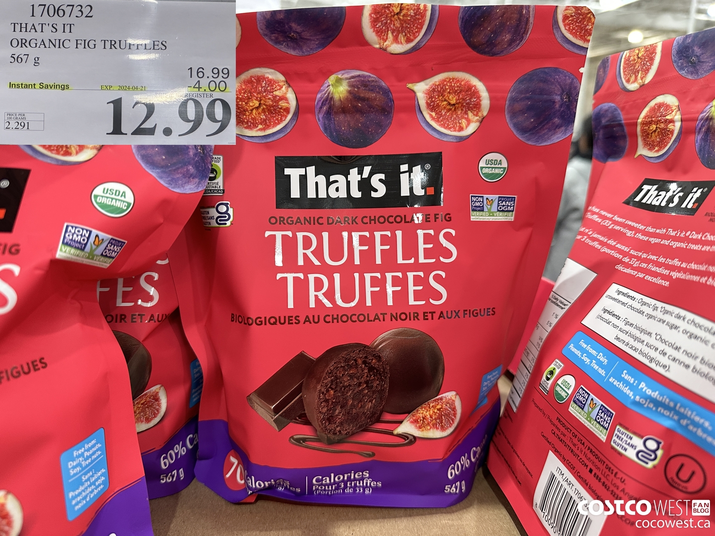 1706732 THAT'S IT ORGANIC FIG TRUFFLES 567 G ($4.00 INSTANT SAVINGS EXPIRES ON 2024-04-21) $12.99