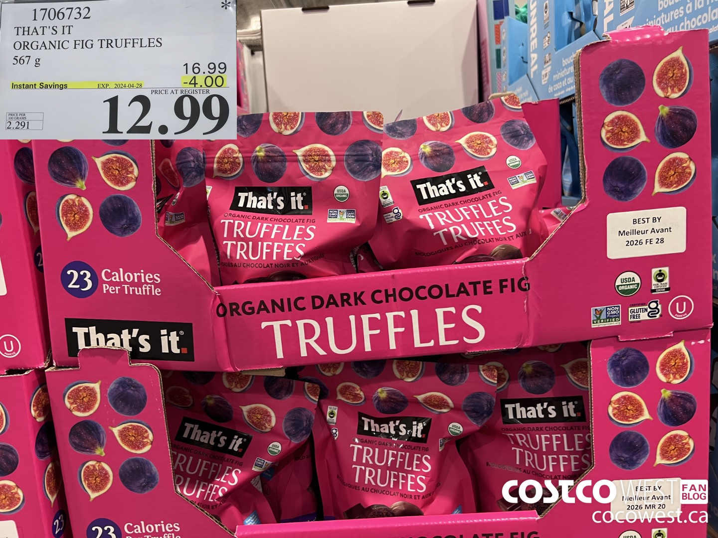 1706732 THAT'S IT ORGANIC FIG TRUFFLES 567 G ($4.00 INSTANT SAVINGS EXPIRES ON 2024-04-28) $12.99
