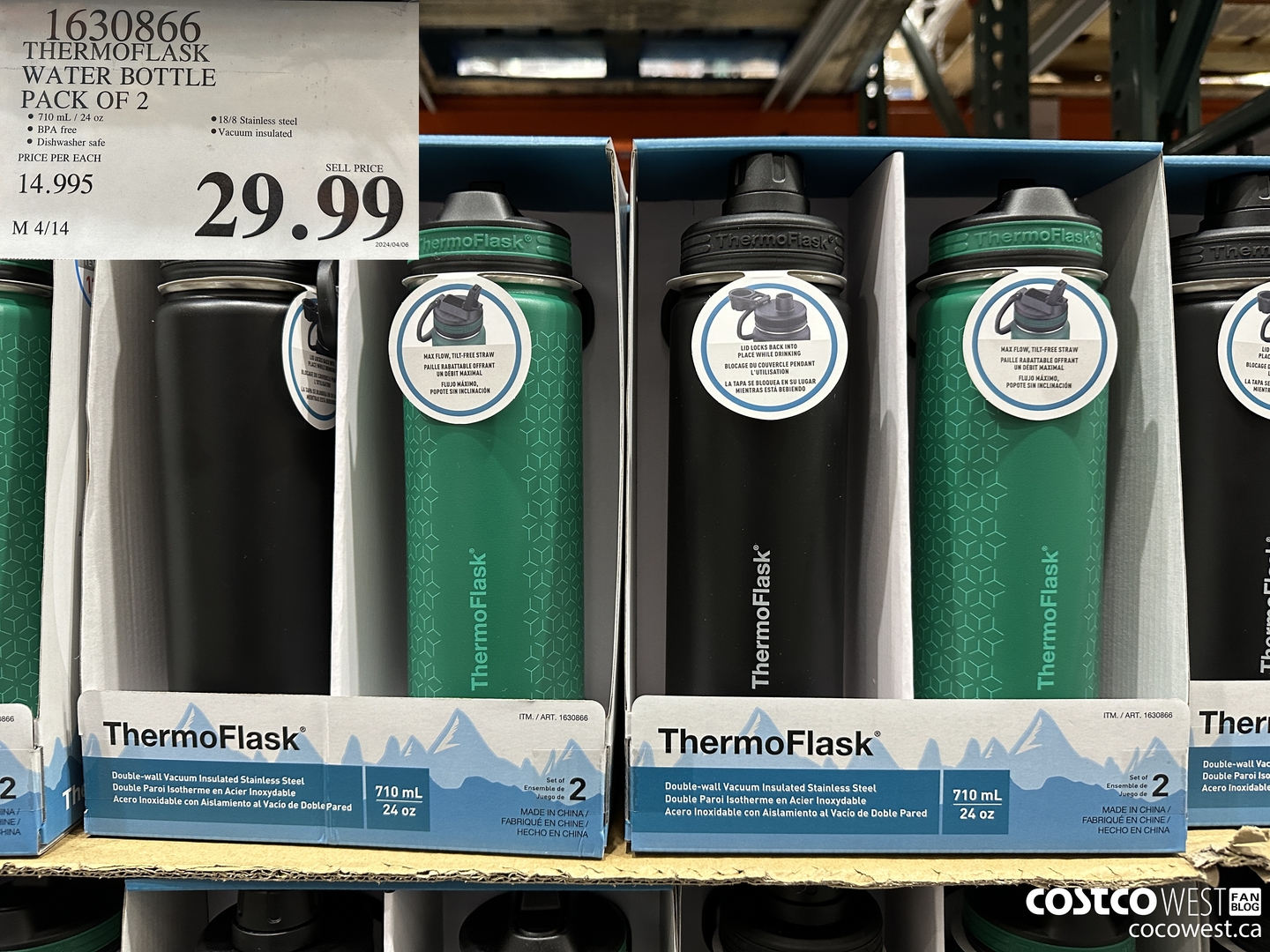 1630866 THERMOFLASK WATER BOTTLE 2 PACK $29.99