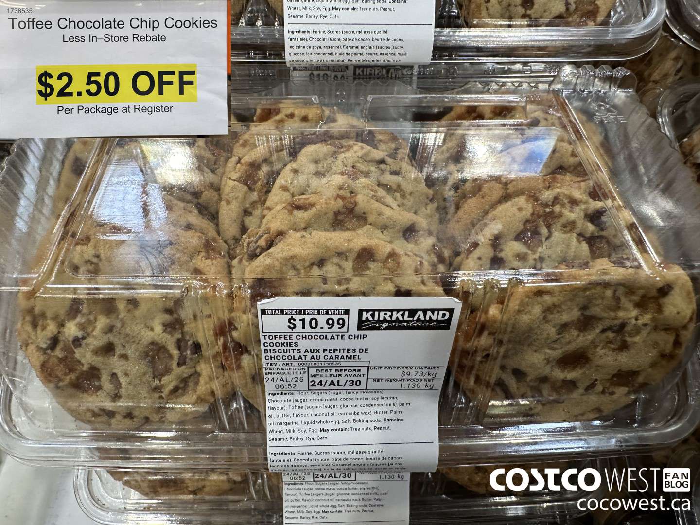 1738535 TOFFEE CHOCOLATE CHIP COOKIES ($2.50 INSTANT SAVINGS)