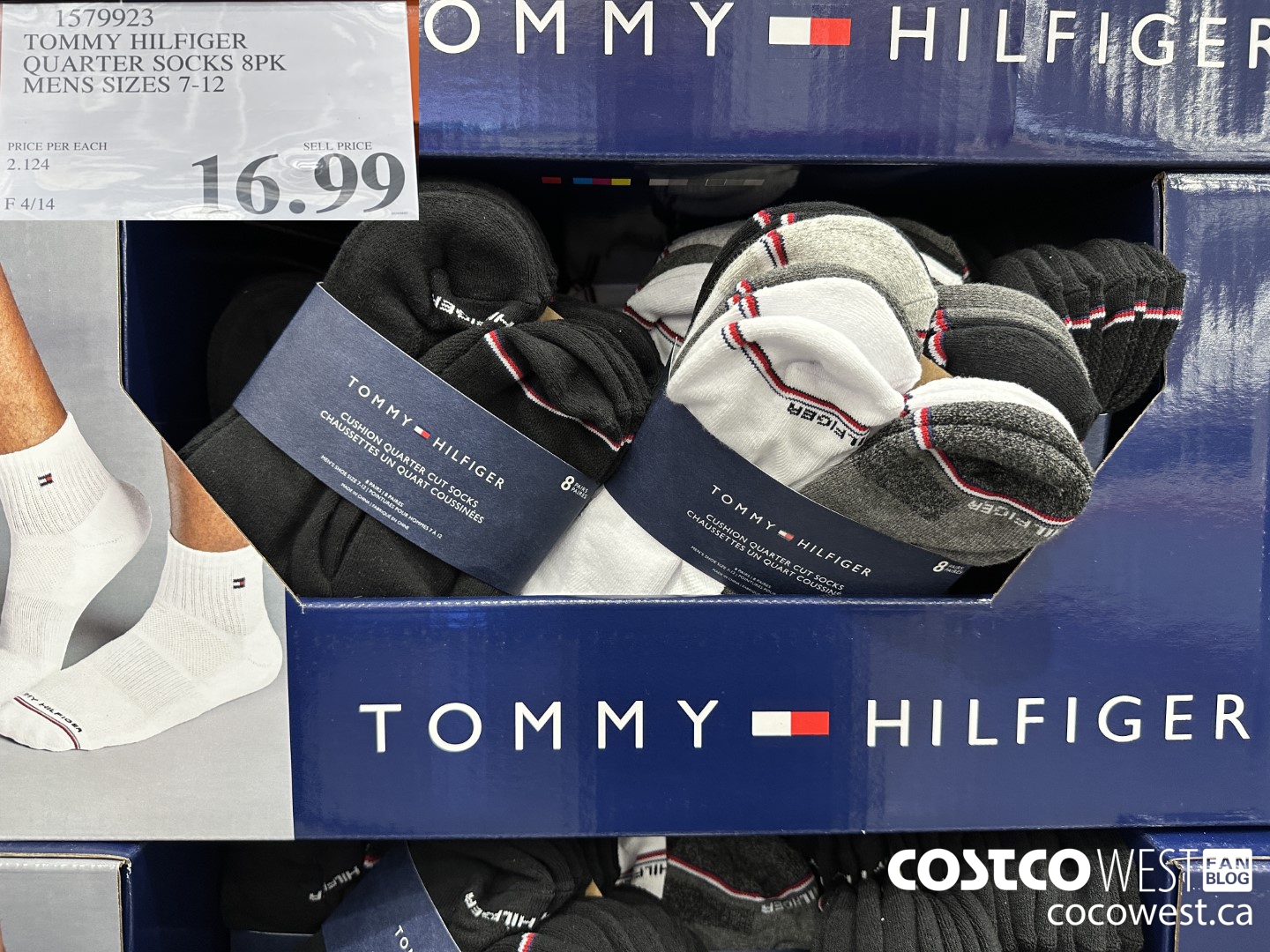 1579923 TOMMY HILFIGER QUARTER SOCK 8PK MENS SIZES 7-12 $16.99