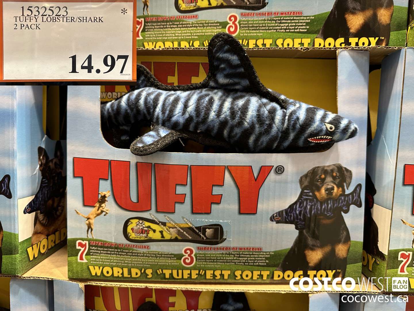 1532523 TUFFY LOBSTER/SHARK 2 PACK $14.97