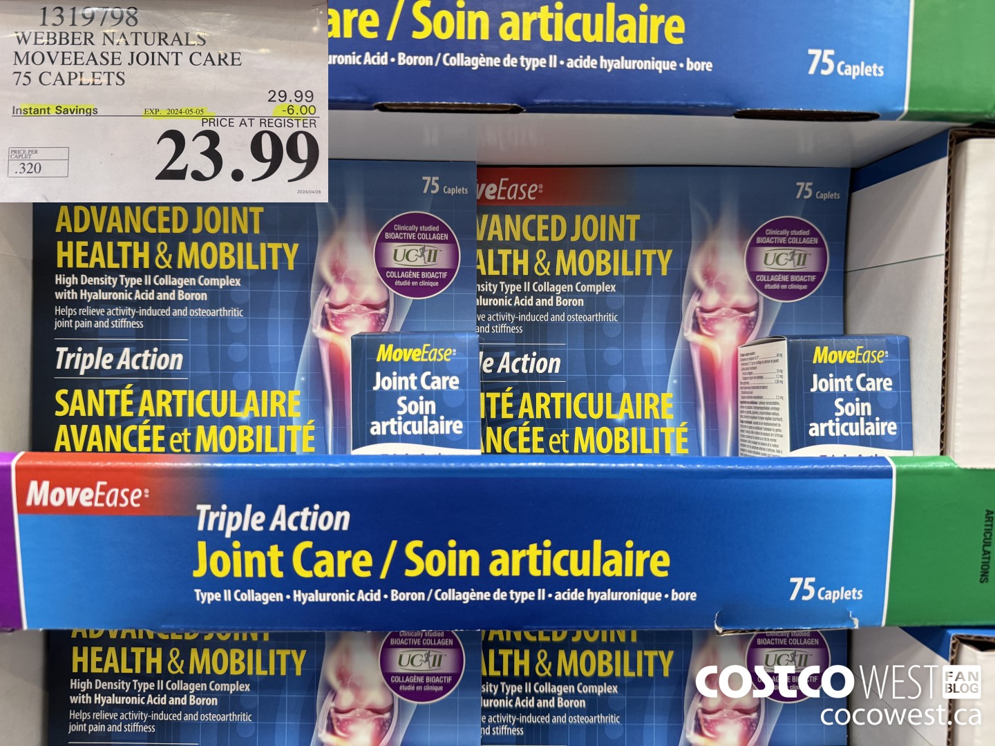 1319798 WEBBER NATURALS MOVEEASE TRIPLE ACTION JOINT 75 CAPLETS ($6.00 INSTANT SAVINGS EXPIRES ON 2024-05-05) $23.99