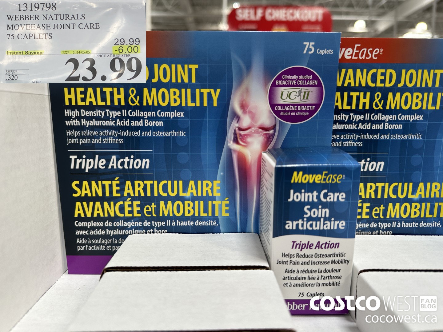 1319798 WEBBER NATURALS MOVEEASE TRIPLE ACTION JOINT 75 CAPLETS ($6.00 INSTANT SAVINGS EXPIRES ON 2024-05-05) $23.99