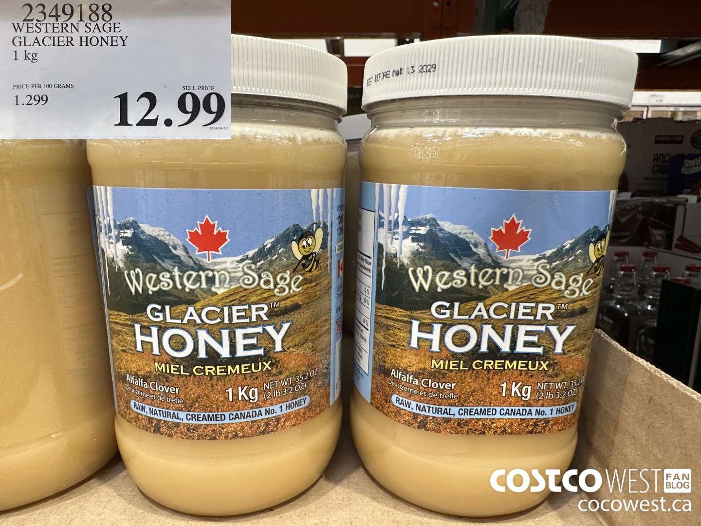 2349188 WESTERN SAGE GLACIER HONEY 1 KG $12.99
