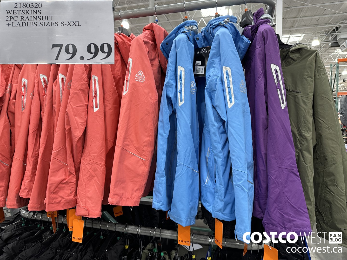 2180320 WETSKINS 2PC RAINSUIT LADIES SIZES S-XXL $79.99