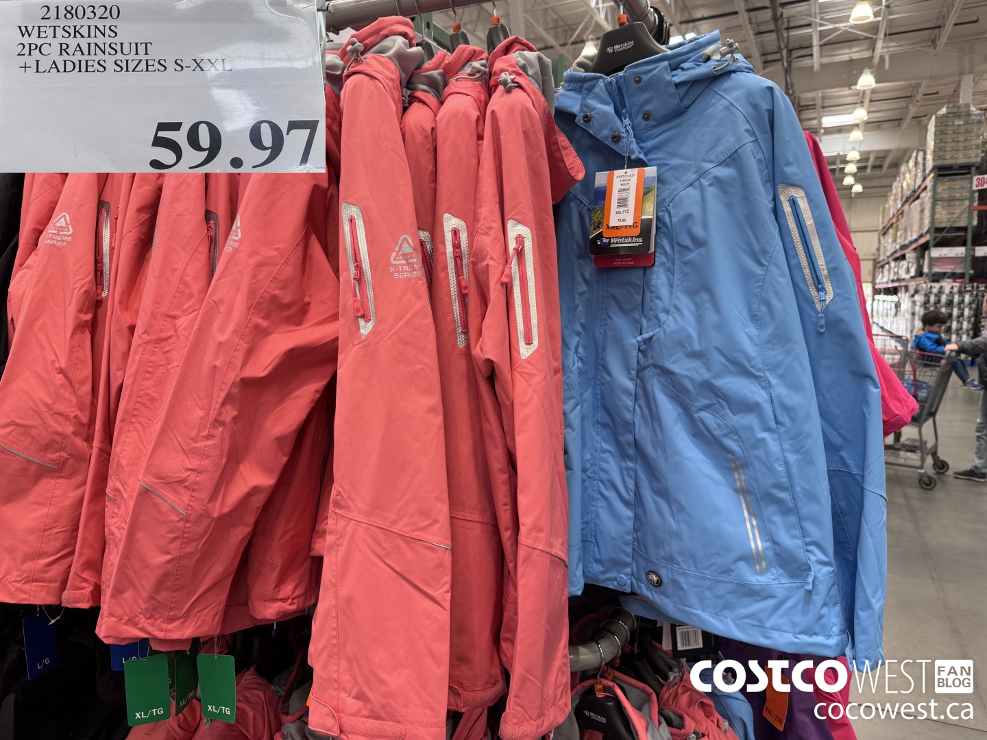 2180320 WETSKINS 2PC RAINSUIT LADIES SIZES S-XXL $59.97