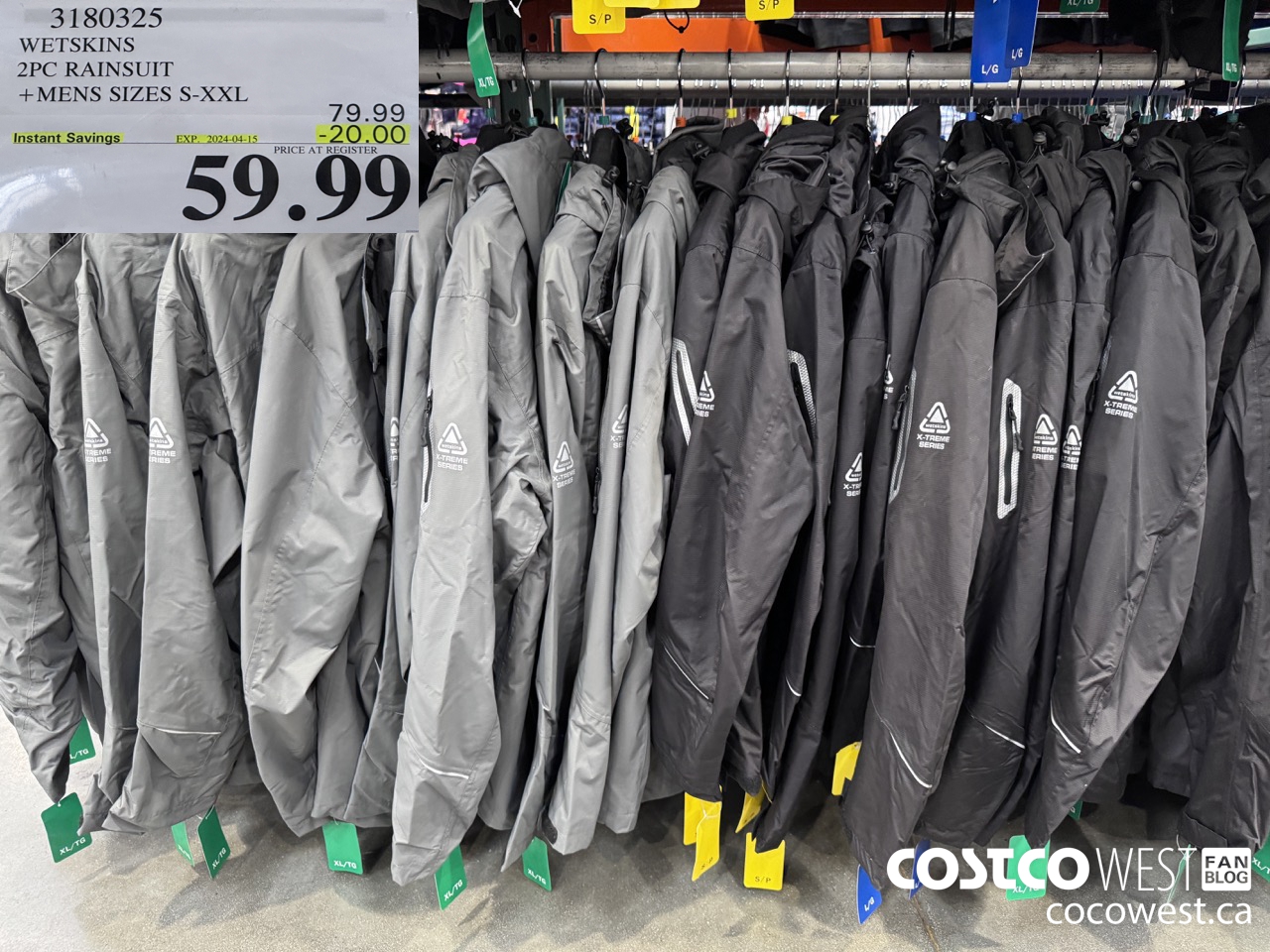 3180325 WETSKINS 2PC RAINSUIT MENS SIZES S-XXL ($20.00 INSTANT SAVINGS EXPIRES ON 2024-04-15) $59.99