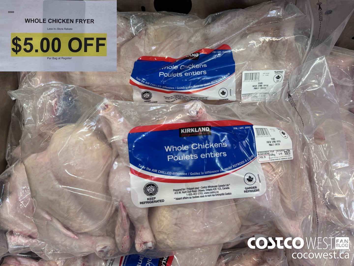 55505 WHOLE CHICKEN FRYER (3 PER BAG) ($5.00 INSTANT SAVINGS)