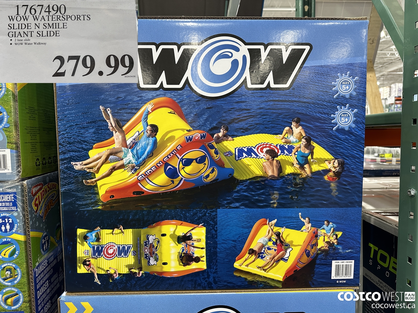 1767490 WOW WATERSPORTS SLIDE N SMILE GIANT SLIDE $279.99