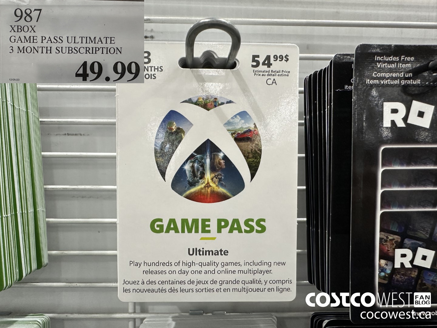 987 XBOX GAME PASS ULTIMATE 3 MONTH SUBSCRIPTION $49.99
