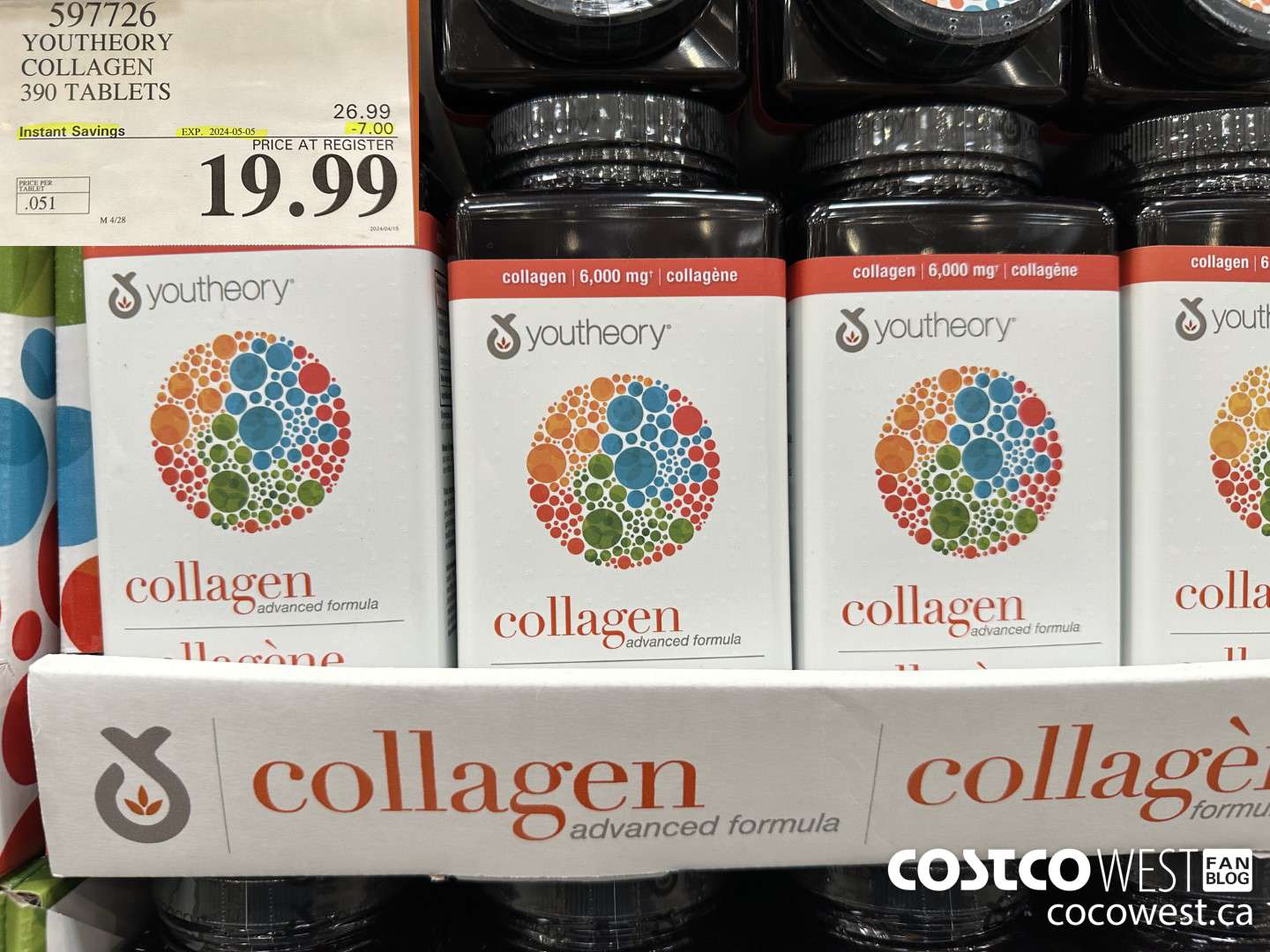 597726 YOUTHEORY COLLAGEN 390 TABLETS ($7.00 INSTANT SAVINGS EXPIRES ON 2024-05-05) $19.99