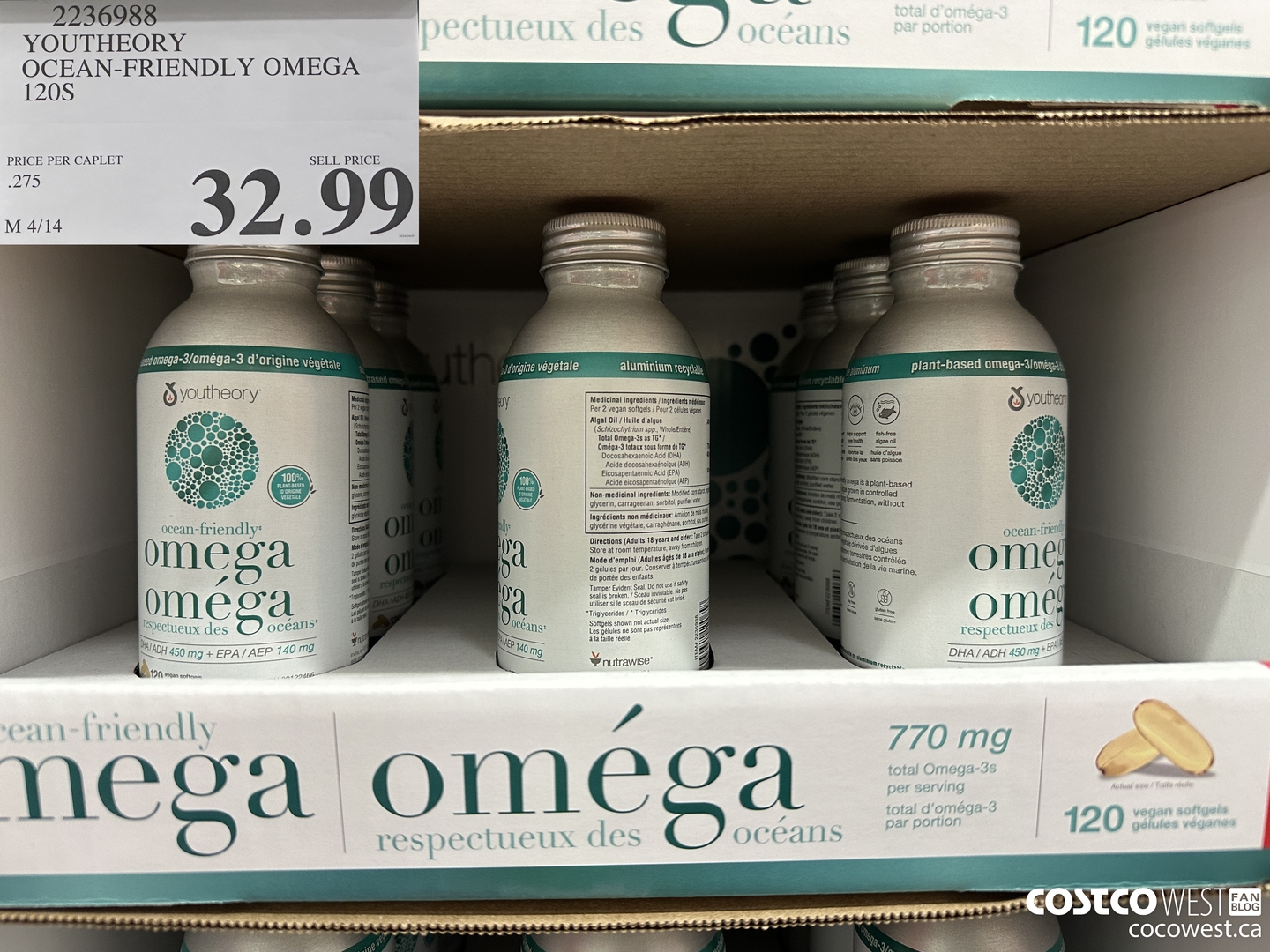 2236988 YOUTHEORY OCEAN-FRIENDLY OMEGA 120S $32.99