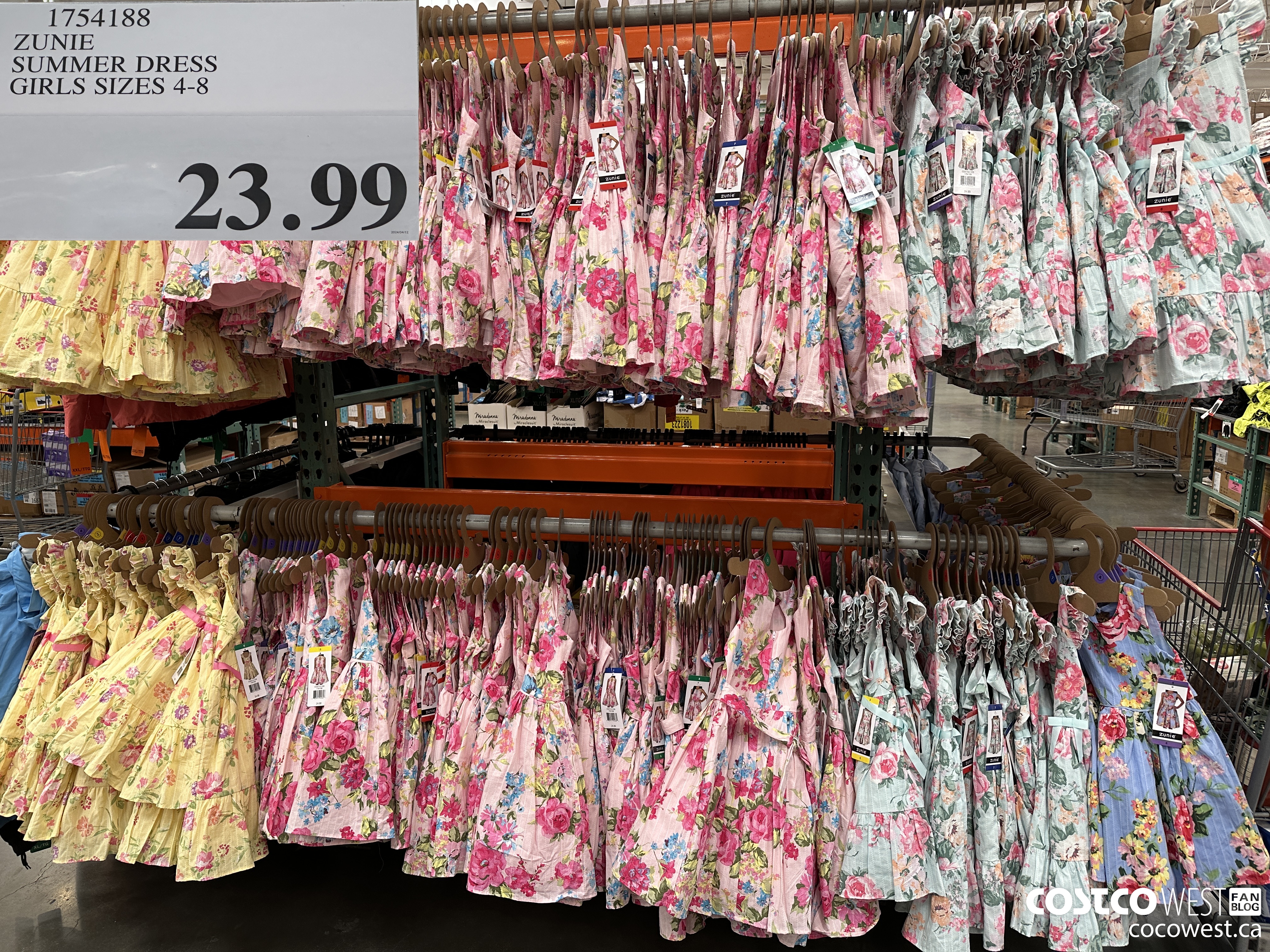 1754188 ZUNIE SUMMER DRESS GIRLS SIZES 4-8 $23.99