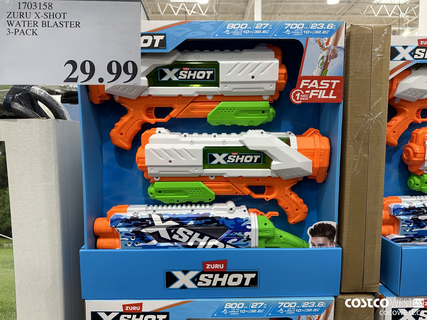 1703158 ZURU X-SHOT WATER BLASTER 3 PACK  $29.99