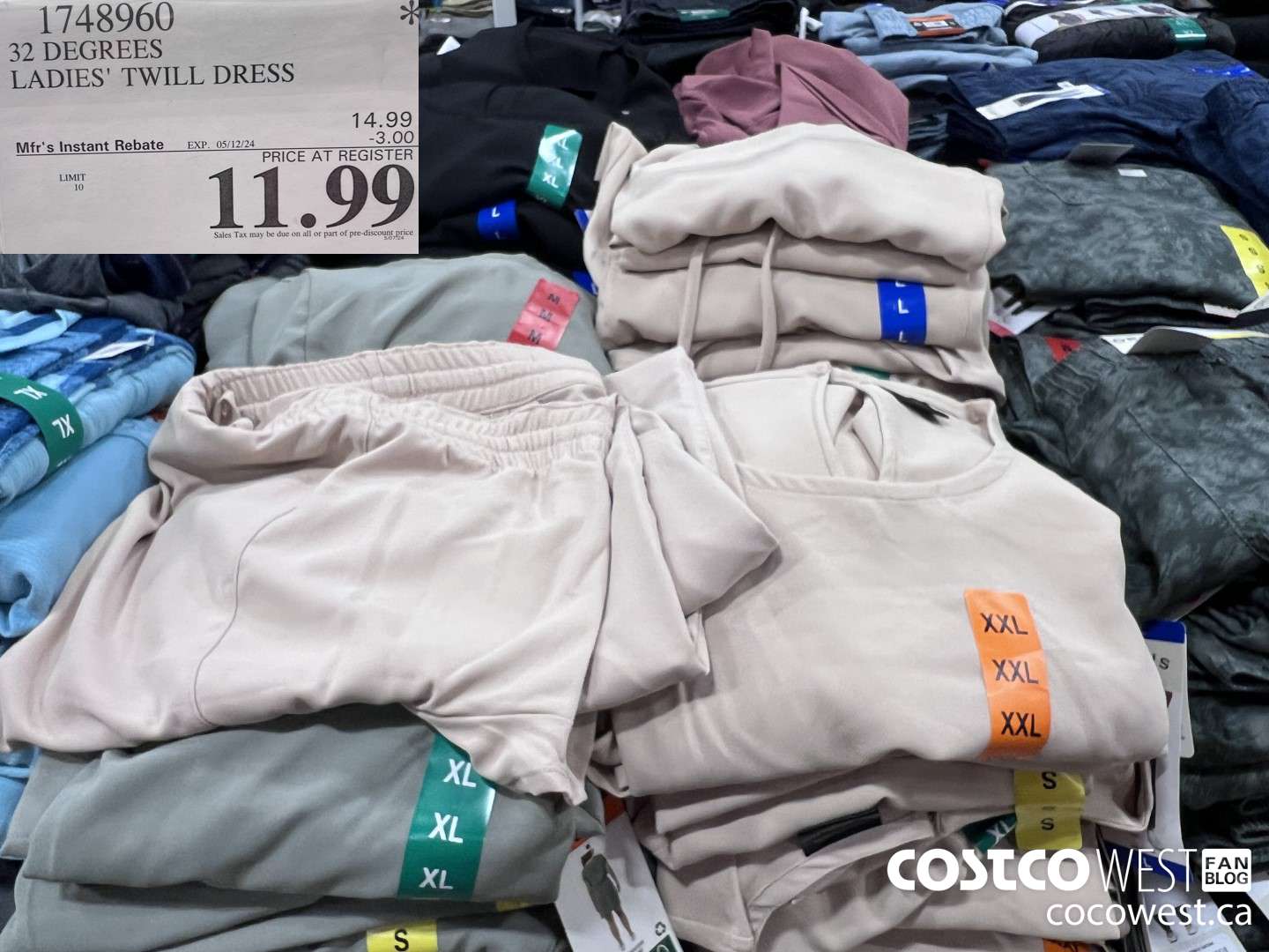 1748960 32 DEGREES LADIES' TWILL DRESS ($3.00 INSTANT SAVINGS EXPIRES ON 2024-05-12) $11.99