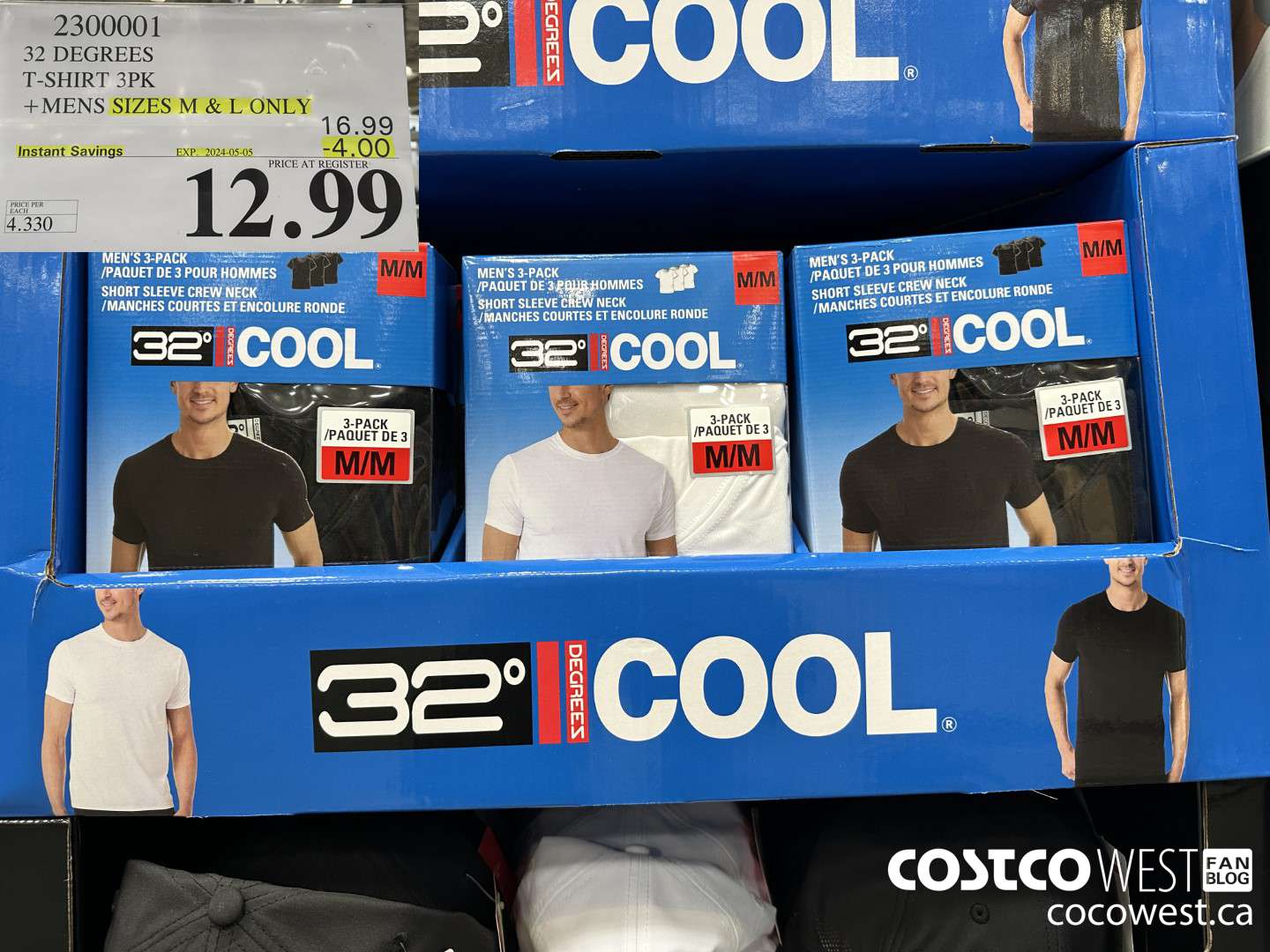 2300001 32 DEGREES T-SHIRT 3PK MENS SIZES M & L ONLY  ($4.00 INSTANT SAVINGS EXPIRES ON 2022-05-05) $12.99