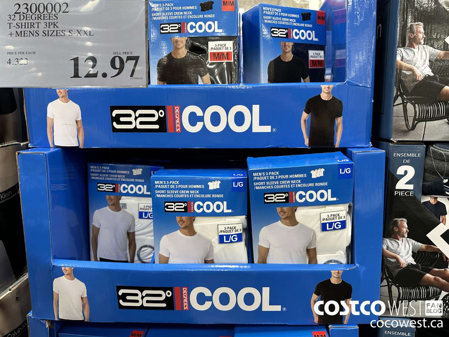 2300002 32 DEGREES T-SHIRT 3PK MENS SIZES S-XXL $12.97