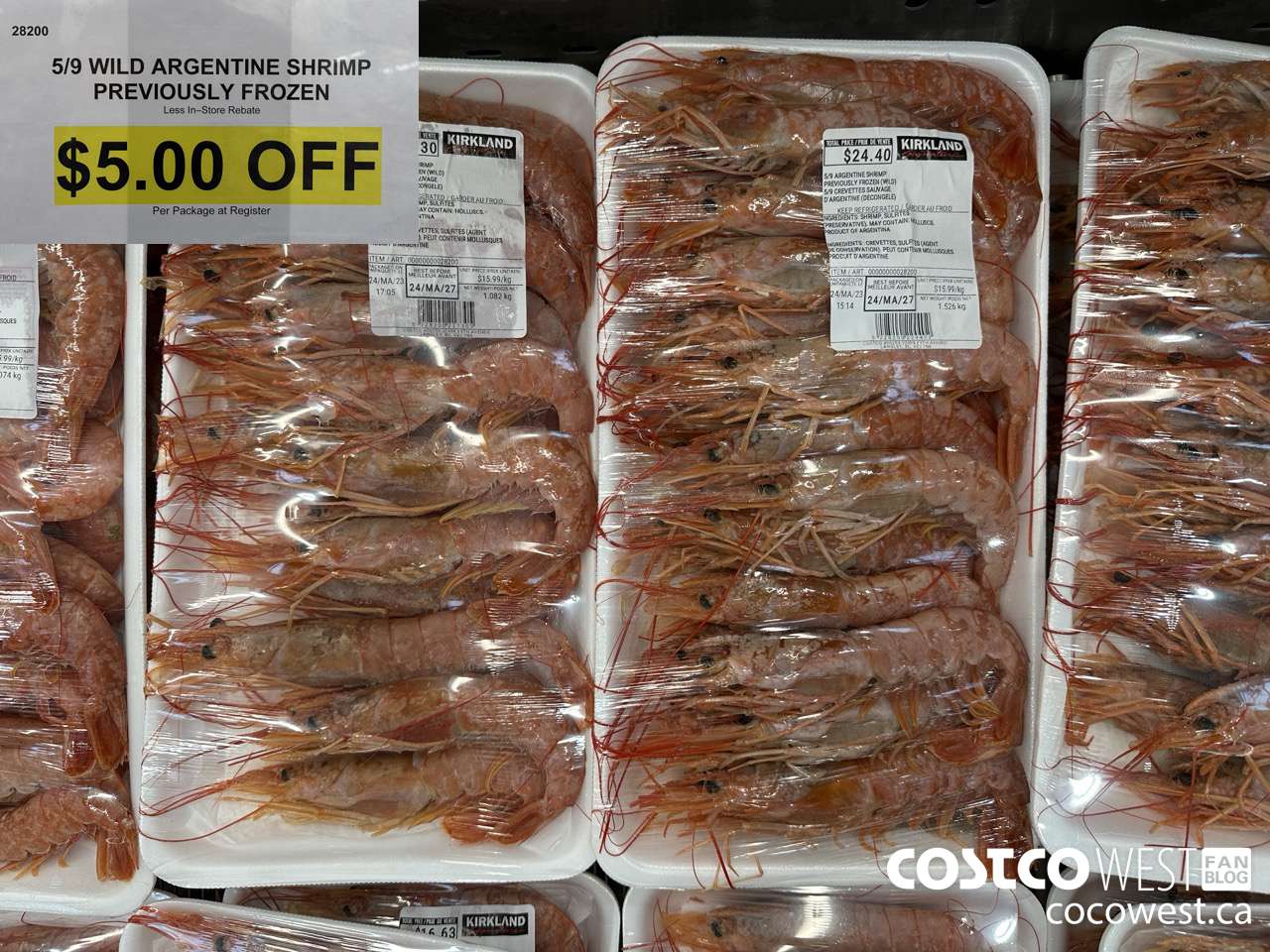 28200 5/9 WILD ARGENTINE SHRIMP PREVIOUSLY FROZEN ($5.00 INSTANT SAVINGS)