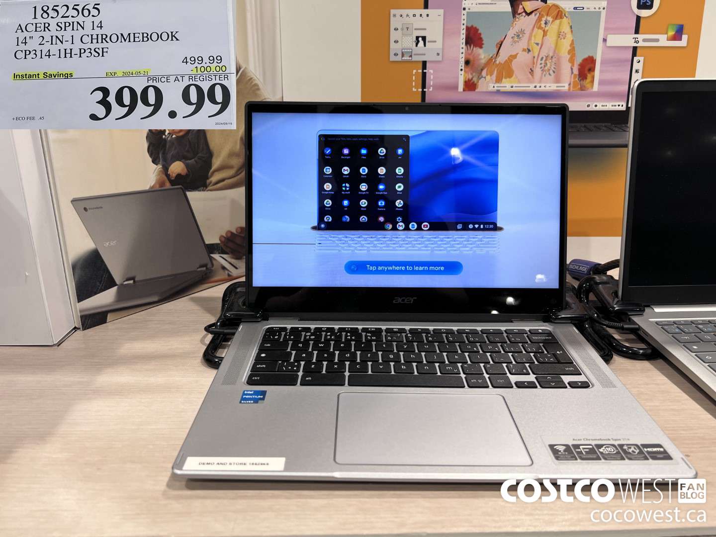 1852565 ACER SPIN 14 14-IN CHROMEBOOK CP314-1H-P3SF ($100.00 INSTANT SAVINGS EXPIRES ON 2024-05-21) $399.99