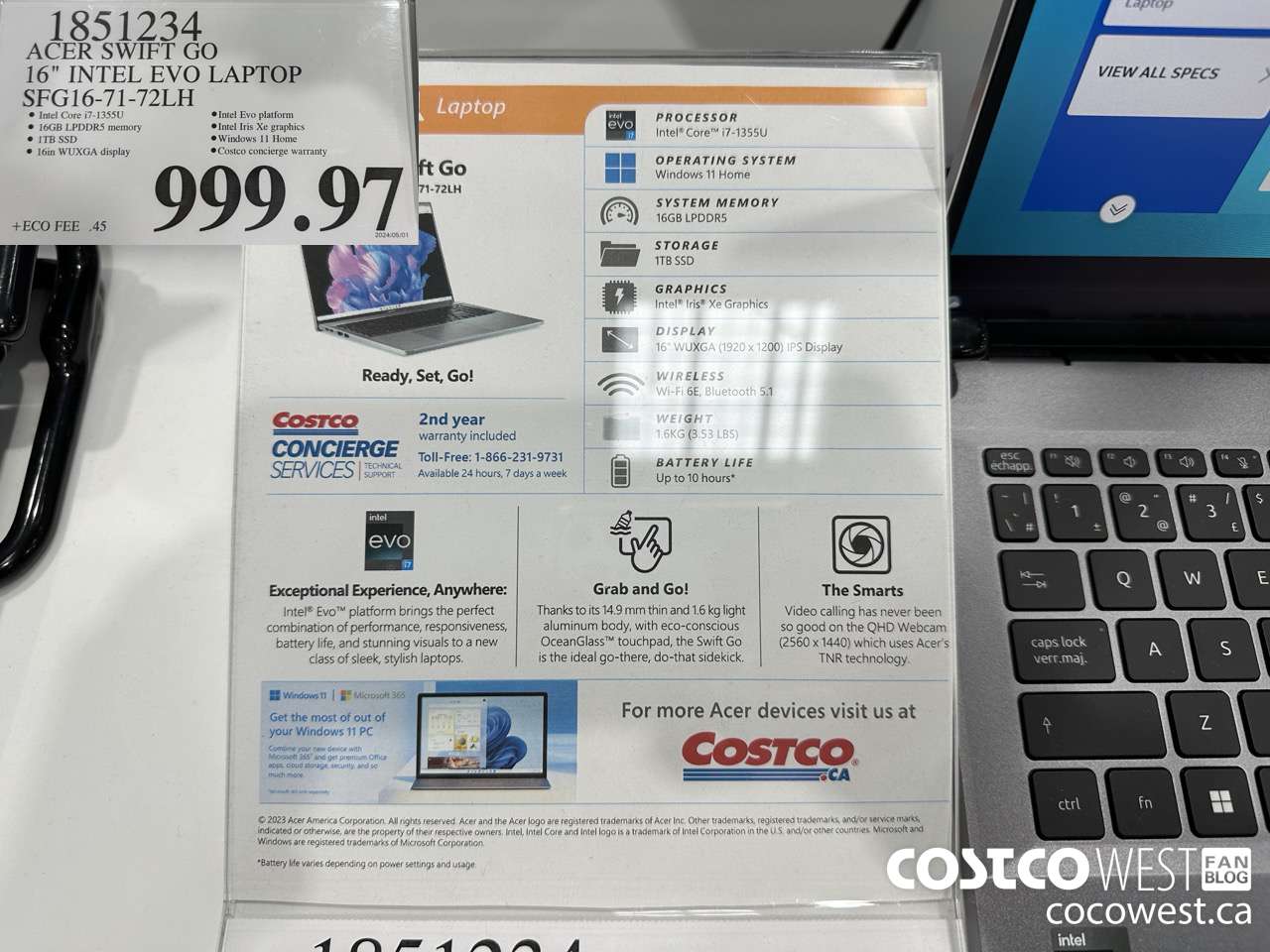 1851234 ACER SWIFT GO 16