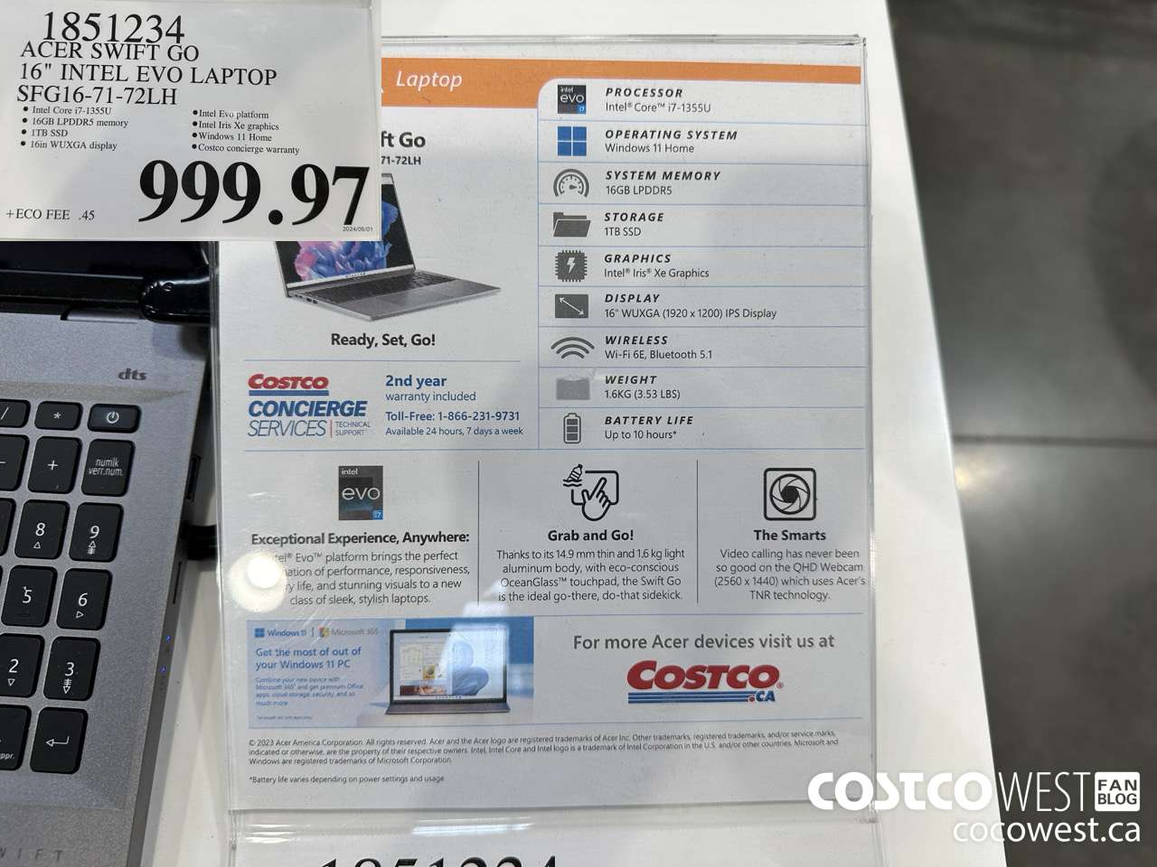 1851234 ACER SWIFT GO 16