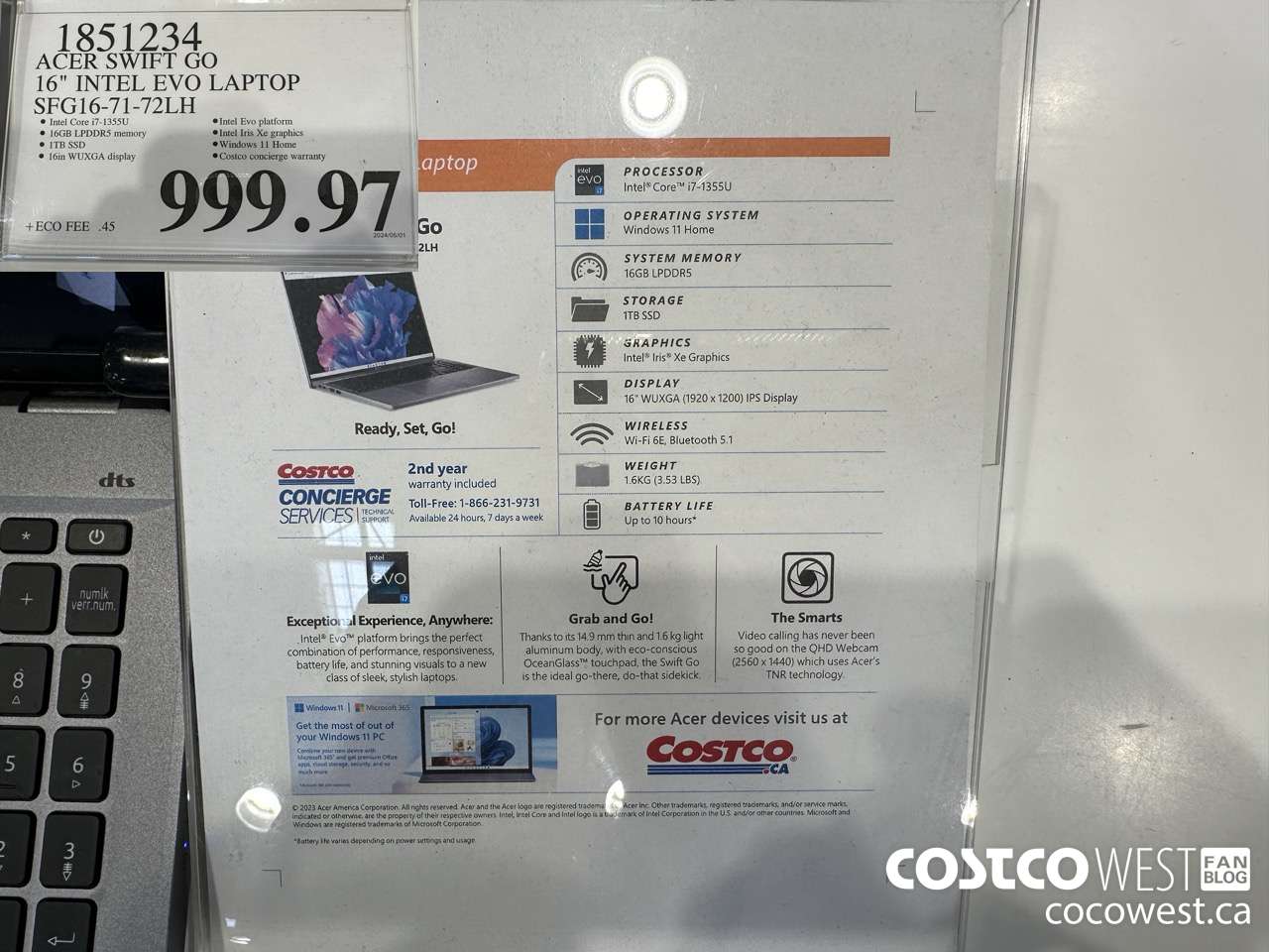 1851234 ACER SWIFT GO 16