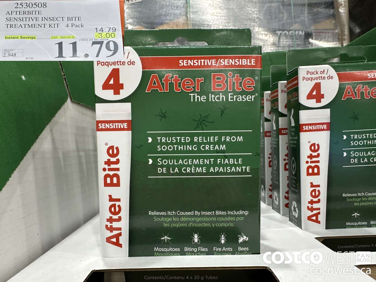 2530508 AFTERBITE SENSITIVE INSECT BITE TREATMENT KIT 4 PACK ($3.00 INSTANT SAVINGS EXPIRES ON 2023-05-26) $11.79