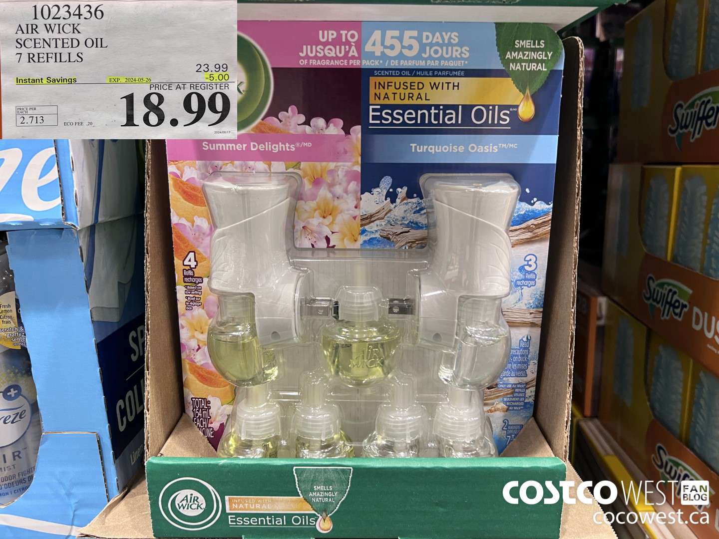 1023436 AIR WICK SCENTED OIL 7 refills ($5.00 INSTANT SAVINGS EXPIRES ON 2024-05-26) $18.99