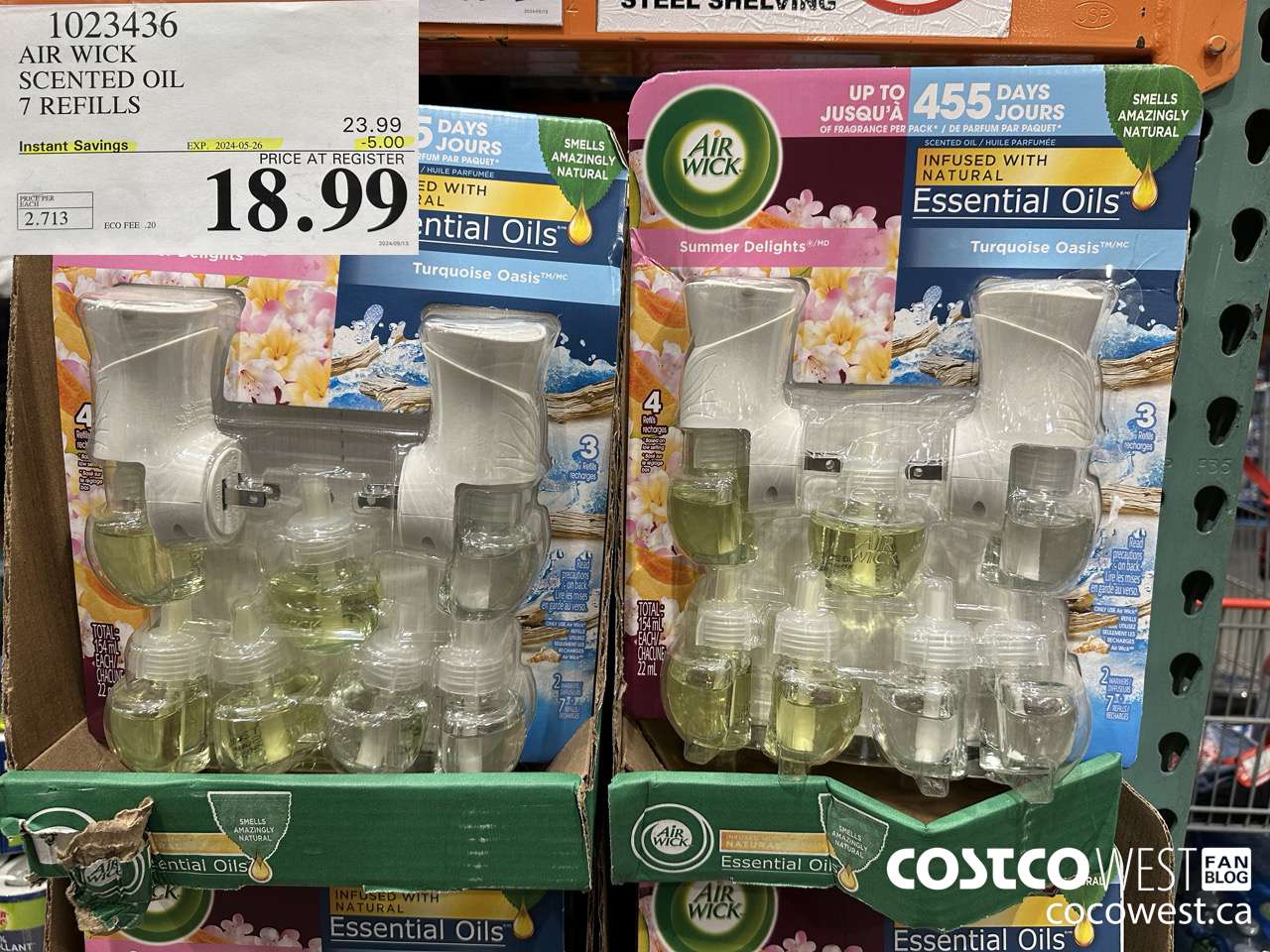 1023436 AIR WICK SCENTED OIL 7 refills ($5.00 INSTANT SAVINGS EXPIRES ON 2024-05-26) $18.99