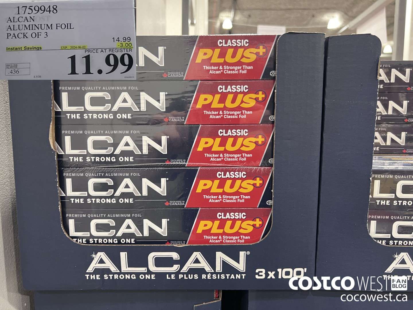 1759948 ALCAN ALUMINUM FOIL PACK OF 3 ($3.00 INSTANT SAVINGS EXPIRES ON 2024-06-02) $11.99