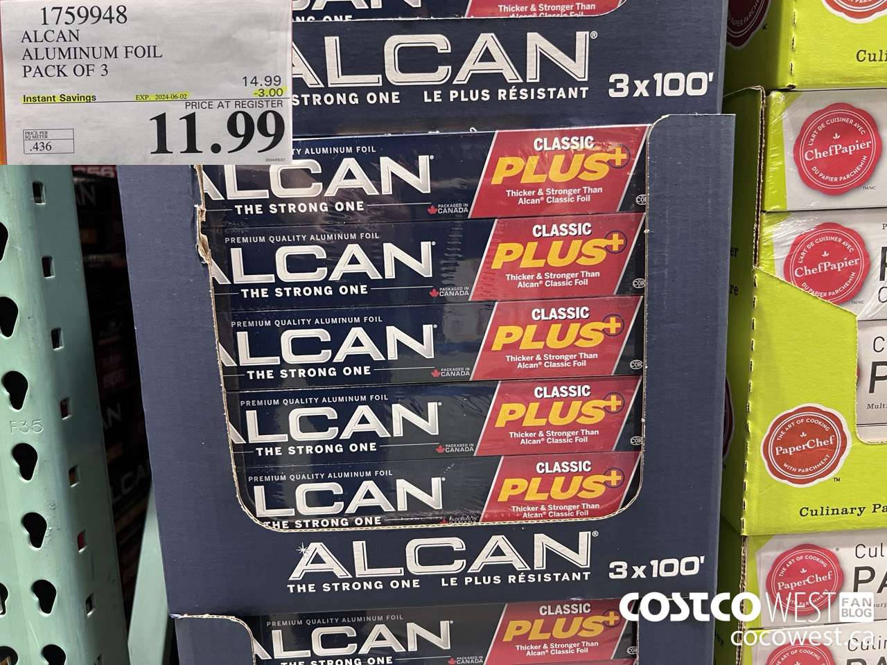 1759948 ALCAN ALUMINUM FOIL PACK OF 3 ($3.00 INSTANT SAVINGS EXPIRES ON 2024-06-02) $11.99