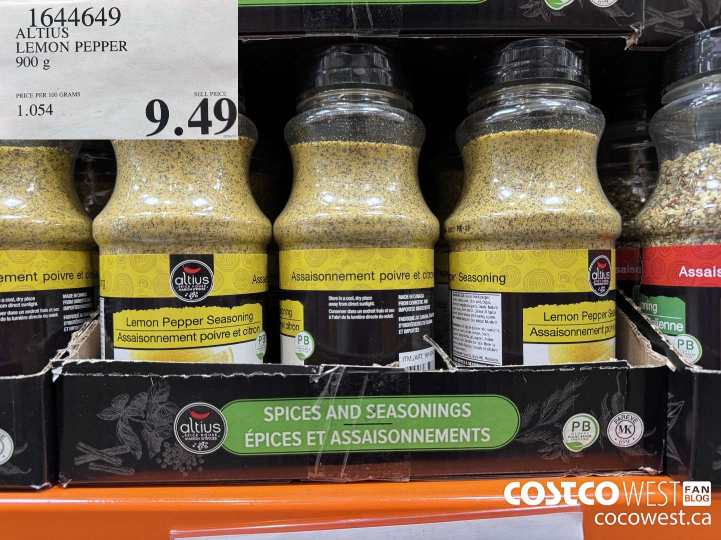 1644649 ALTIUS LEMON PEPPER 900 G $9.49