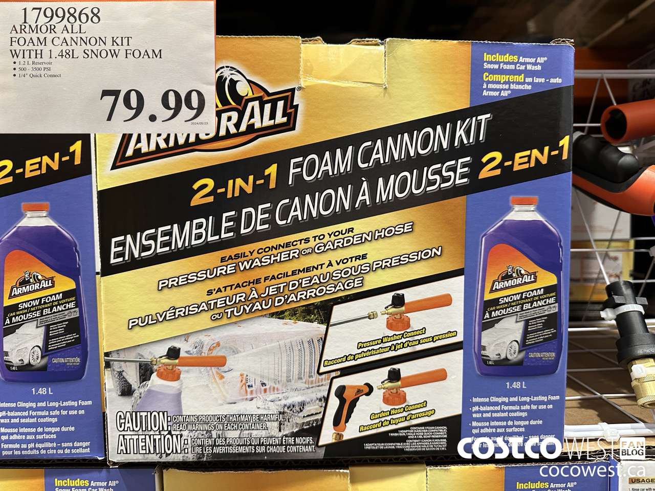 1799868 ARMOR ALL FOAM CANNON KIT WITH 1.48 SNOW FOAM $79.99