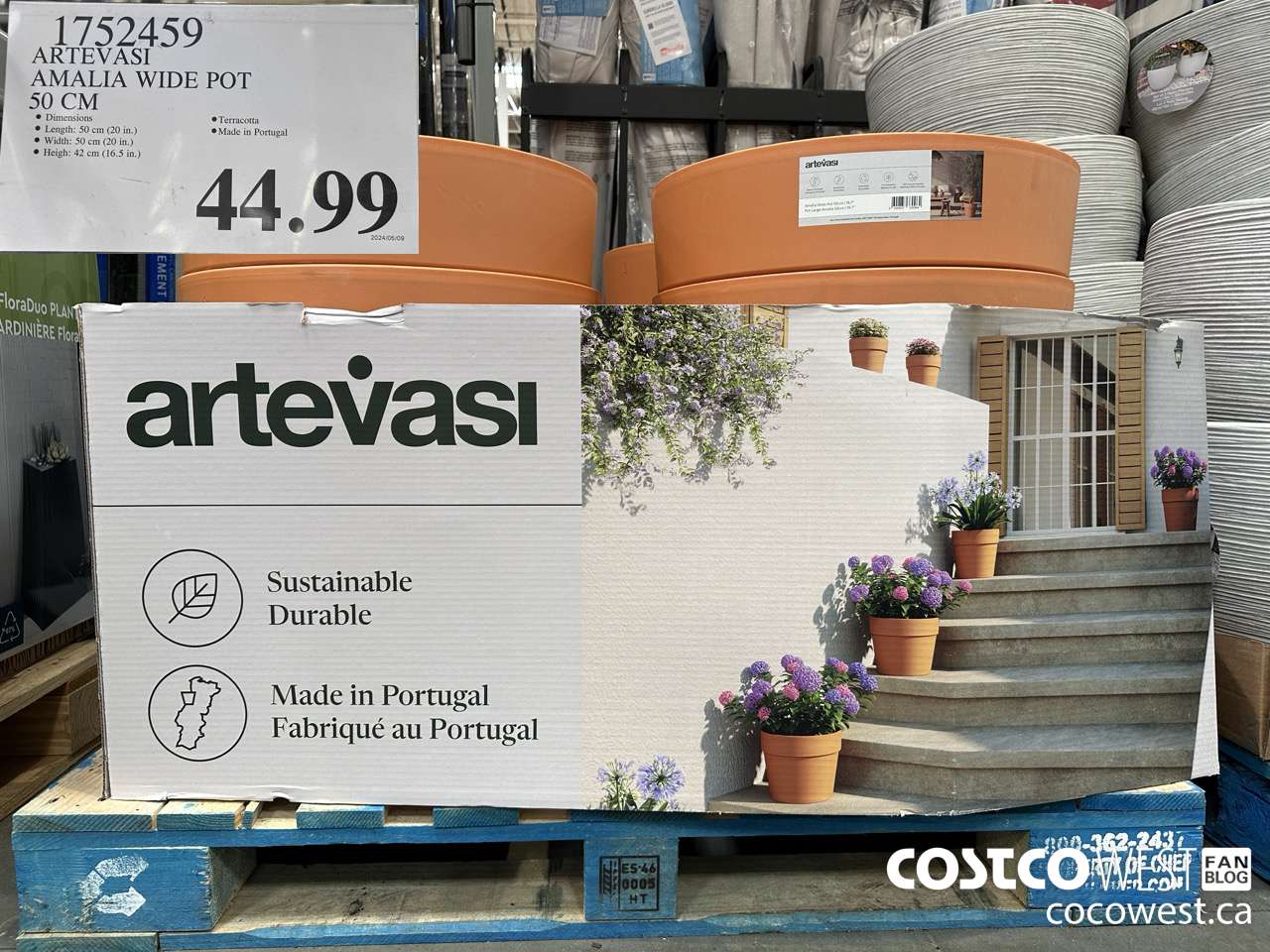 1752459 ARTEVASI AMELIA WIDE POT 50 CM $44.99