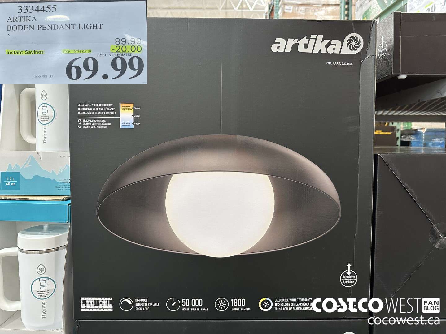 3334455 ARTIKA BODEN PENDANT LIGHT ($20.00 INSTANT SAVINGS EXPIRES ON 2024-05-19) $69.99