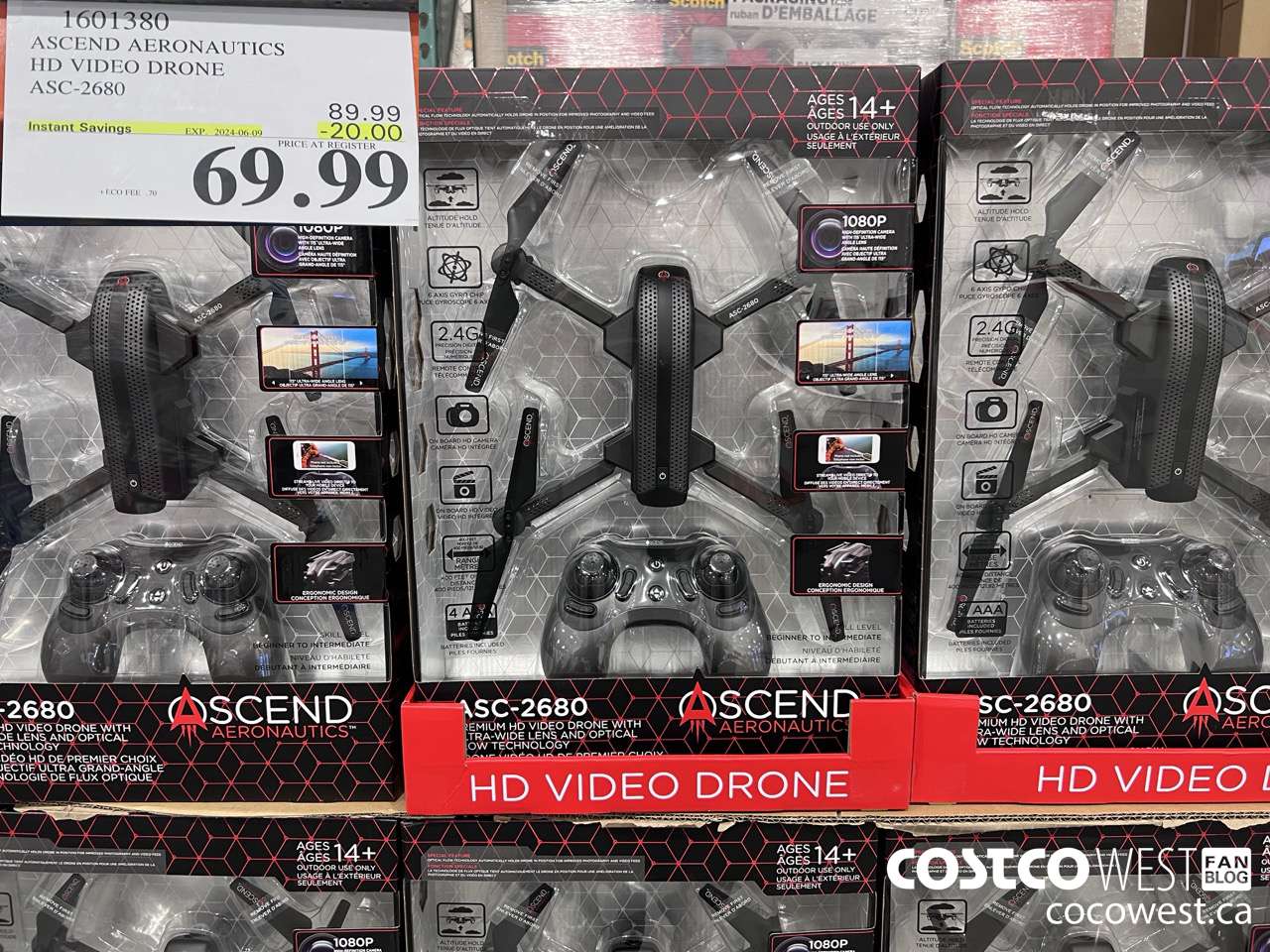 1601380 ASCEND AERONAUTICS HD VIDEO DRONE ASC-2680 ($20.00 INSTANT SAVINGS EXPIRES ON 2024-06-09) $69.99