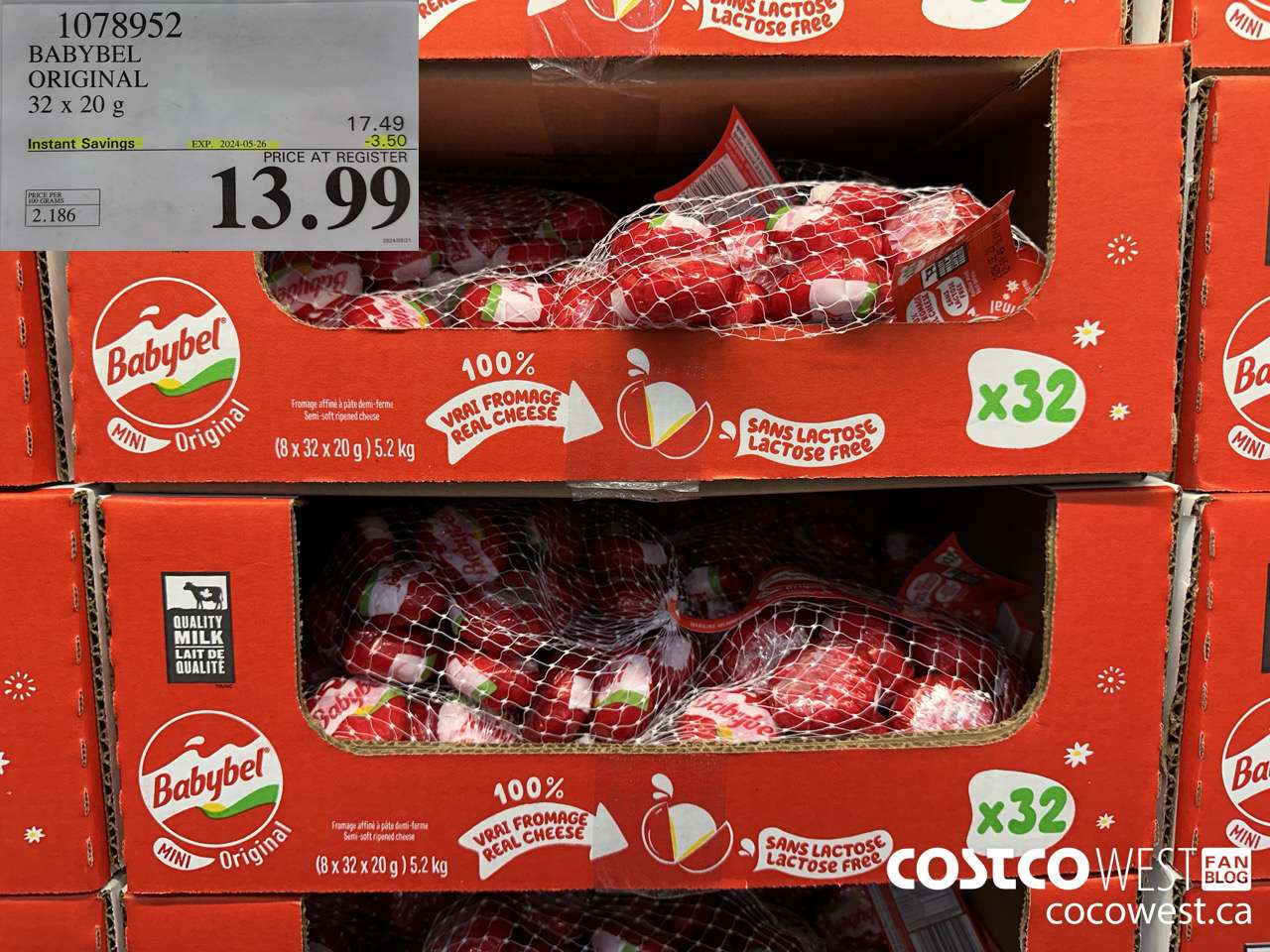 1078952 BABYBEL ORIGINAL 32 X 20G ($3.50 INSTANT SAVINGS EXPIRES ON 2024-05-26) $13.99
