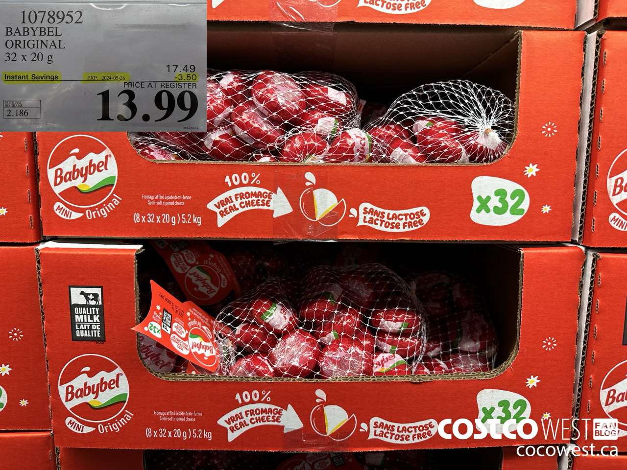 1078952 BABYBEL ORIGINAL 32 X 20G ($3.50 INSTANT SAVINGS EXPIRES ON 2024-05-26) $13.99